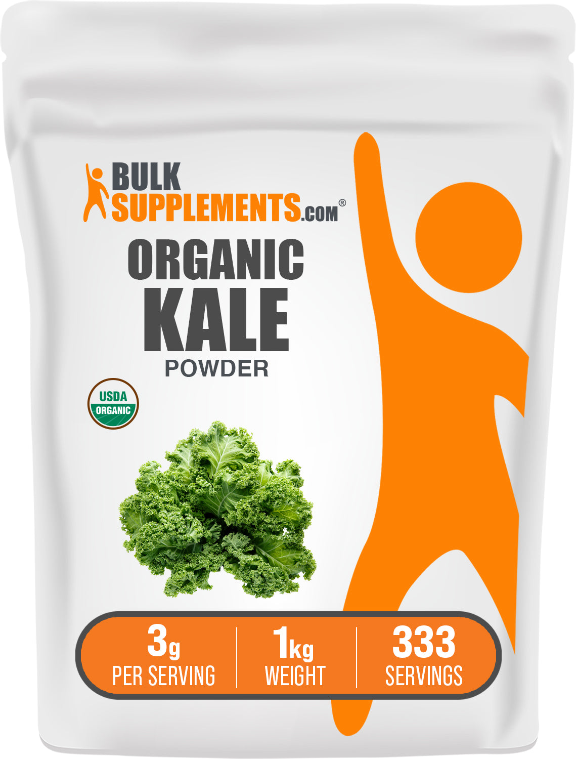 BulkSupplements.com Organic Kale Powder 1kg bag image