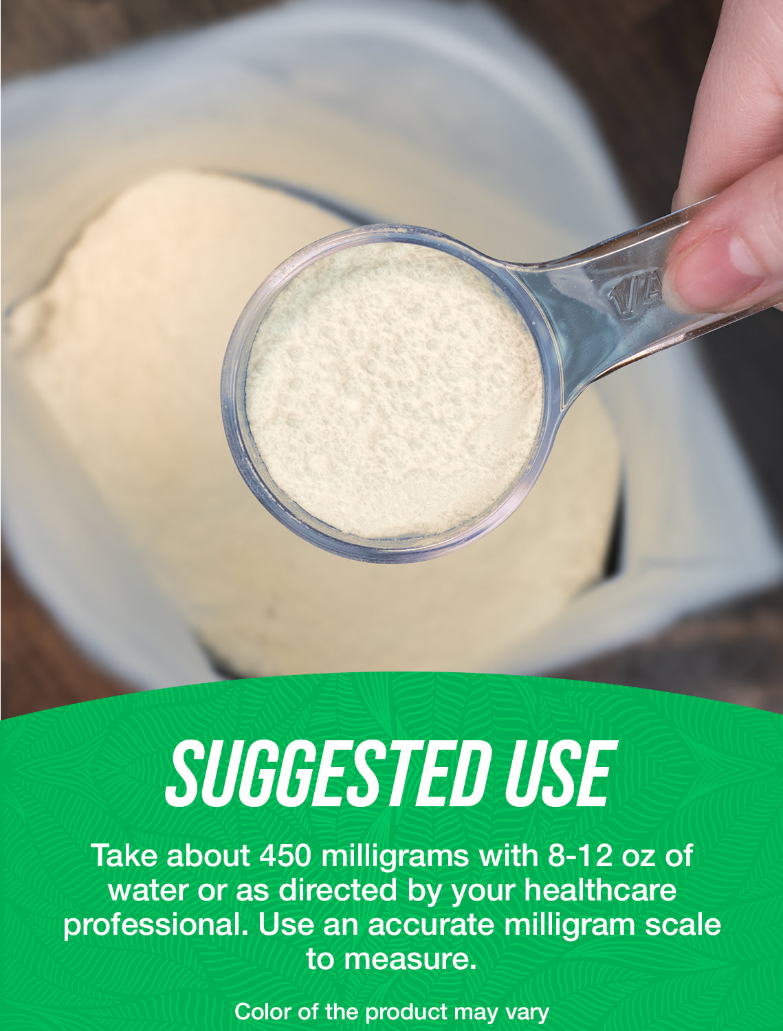 Organic lemon powder suggested use image