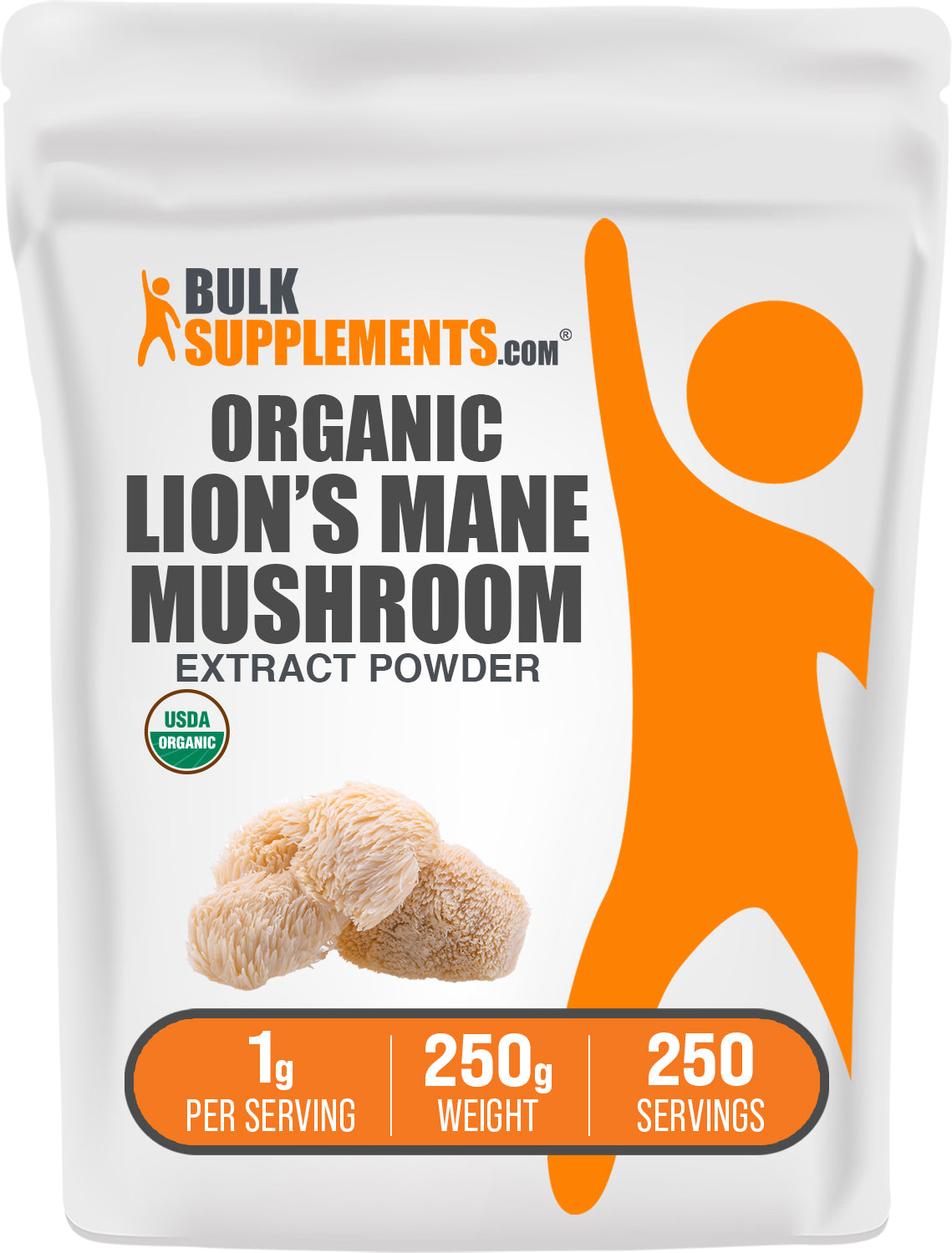 Pó de extrato de cogumelo Lion's Mane orgânico