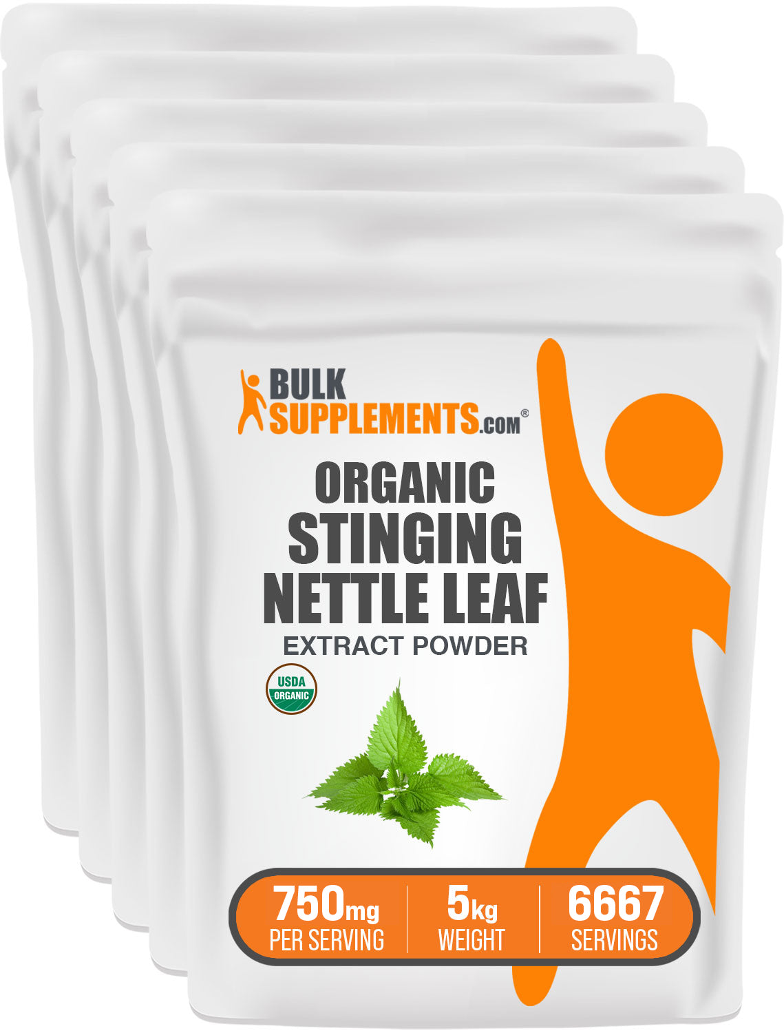 BulkSupplements.com Organic Stinging Nettle Extract Powder 5kg bag image