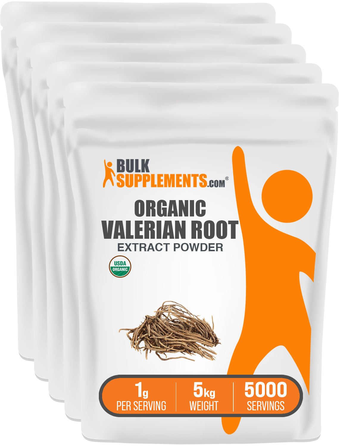 BulkSupplements.com Organic Valerian Root Extract Powder 5kg bag image