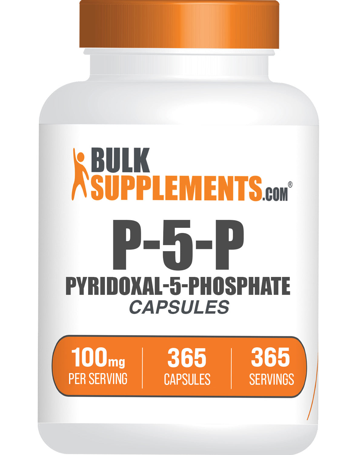 BulkSupplements.com P-5-P 100mg 365 capsules bottle image