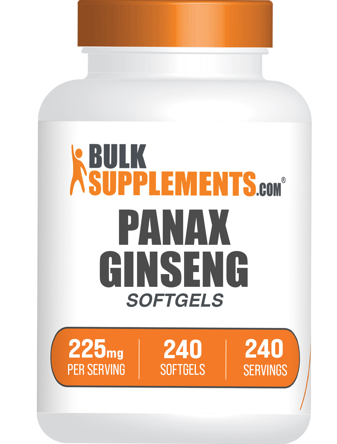 BulkSupplement.com Panax Ginseng 240 Softgels Flaschenbild