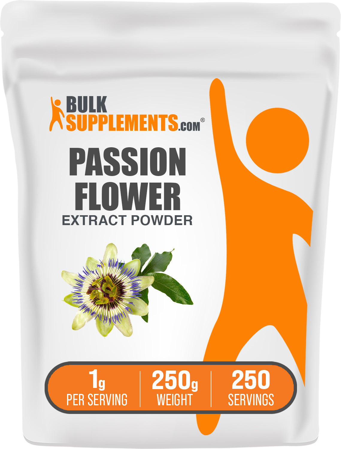 BulkSupplements.com Passion Flower Extract Powder 250g bag image
