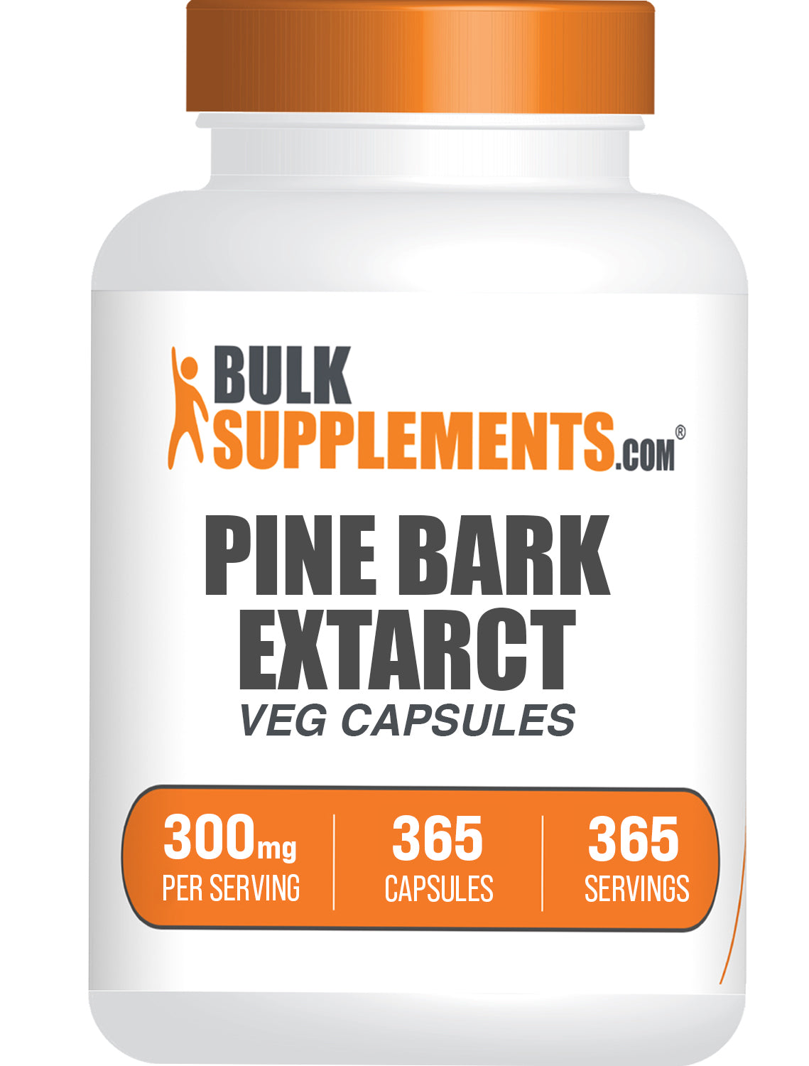 BulkSupplements.com Pine Bark Extract 365 vegan capsules bottle image