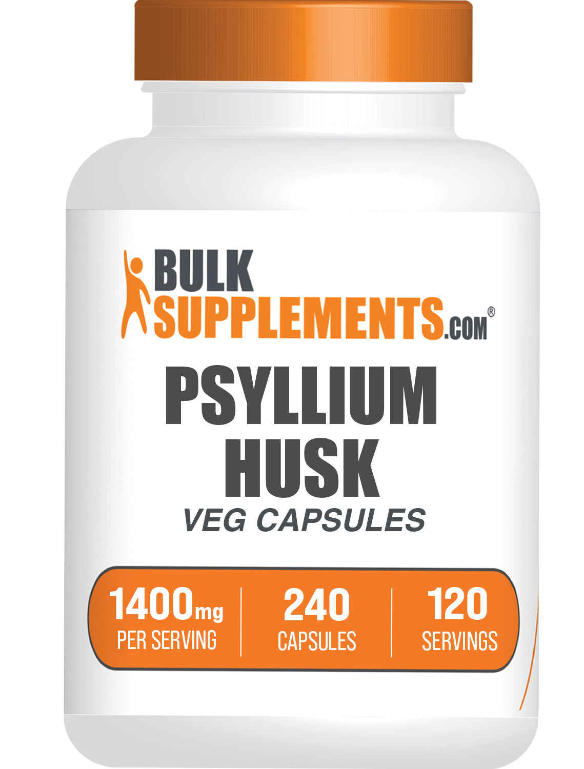 BulkSupplements.com Psyllium Husk 240 capsules bottle image
