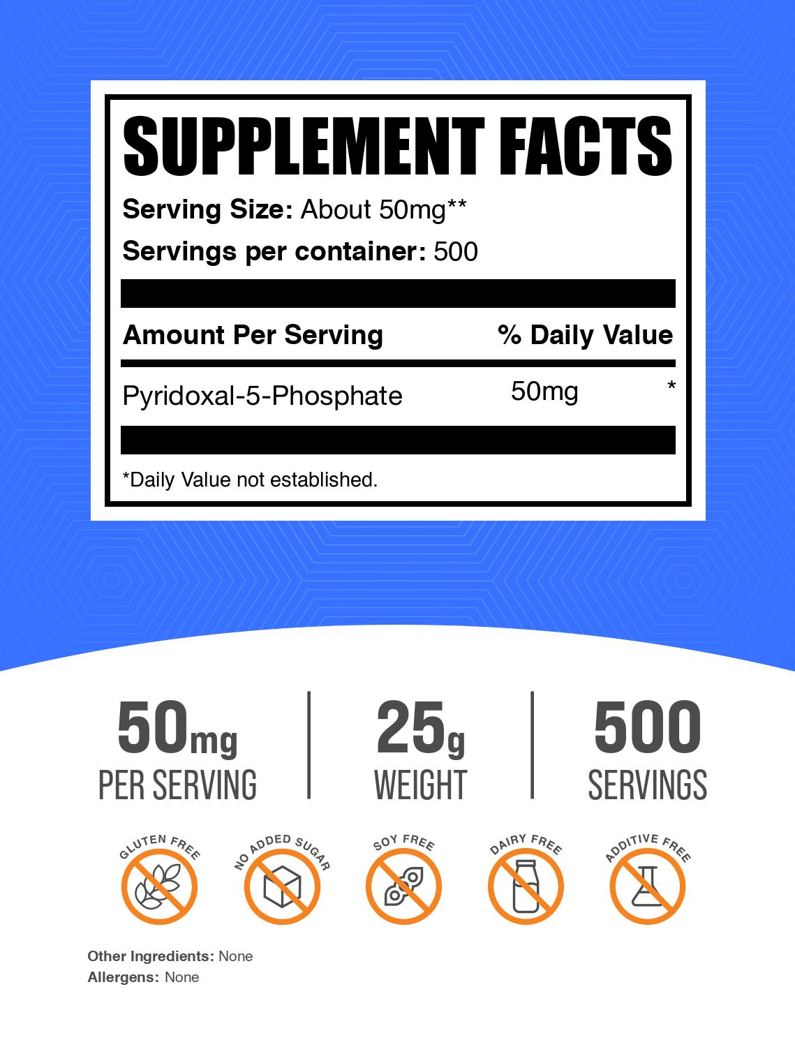 P5P powder label 25g