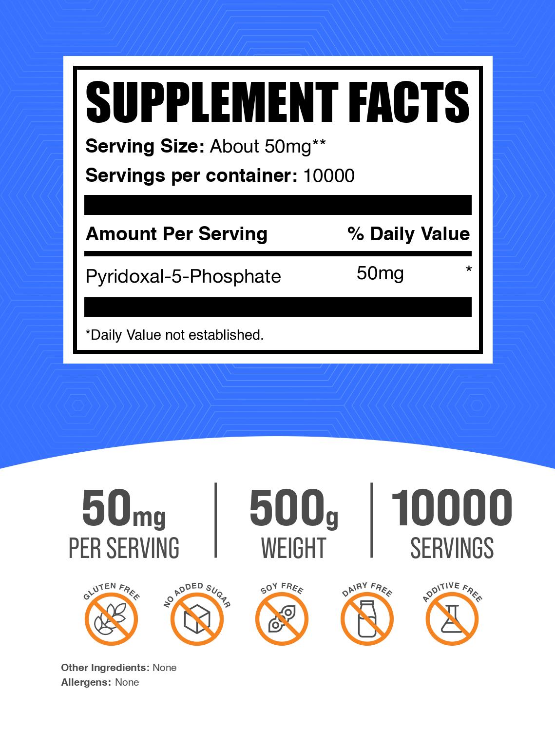 P5P powder label 500g
