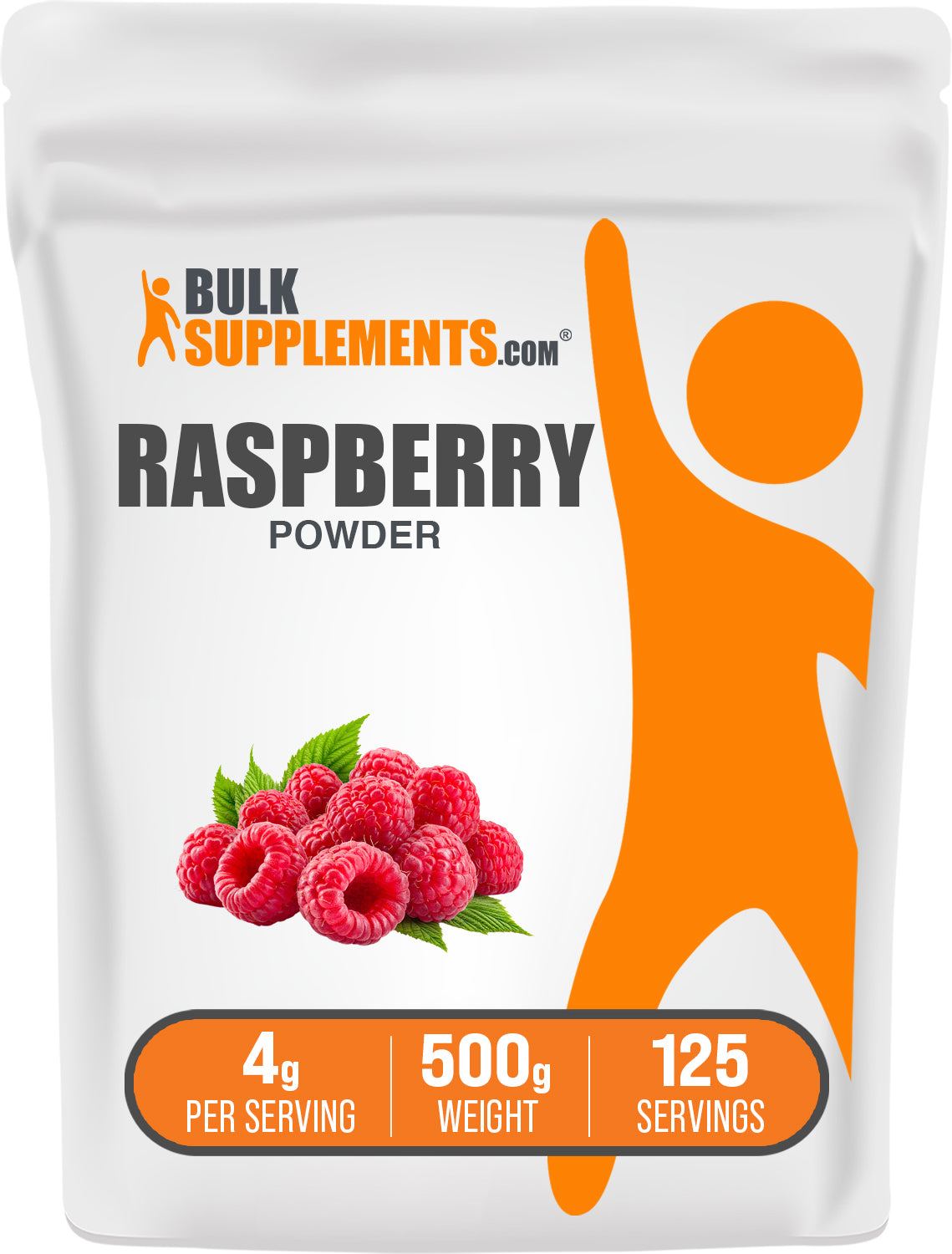 BulkSupplements.com Raspberry Powder 500g bag image