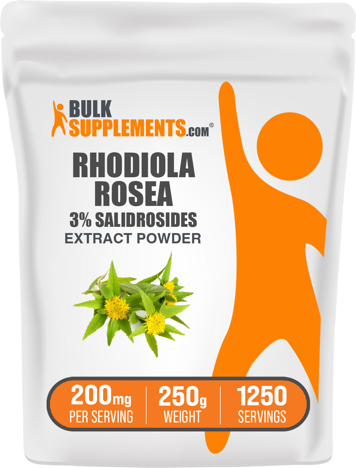 BulkSupplements.com Rhodiola Extract (3% Salidroside) Powder 250g bag image