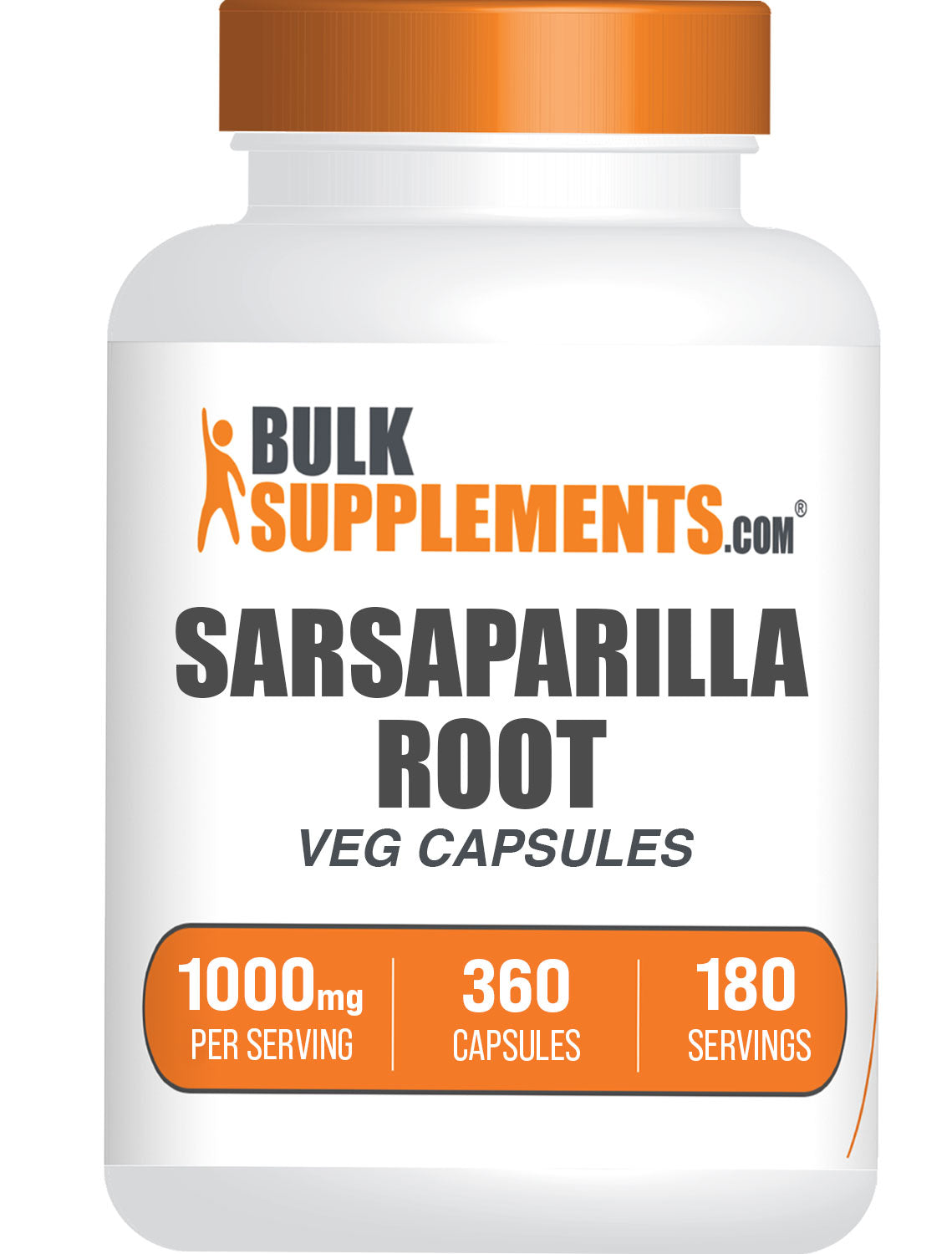 BulkSupplements.com Sarsaparilla Root 360 capsules bottle image