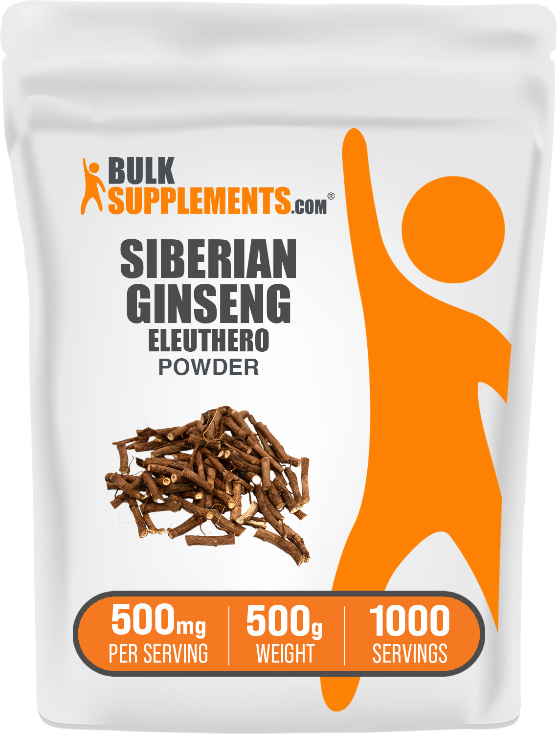 BulkSupplements.com Eleuthero (Siberian Ginseng) Powder 500g bag image