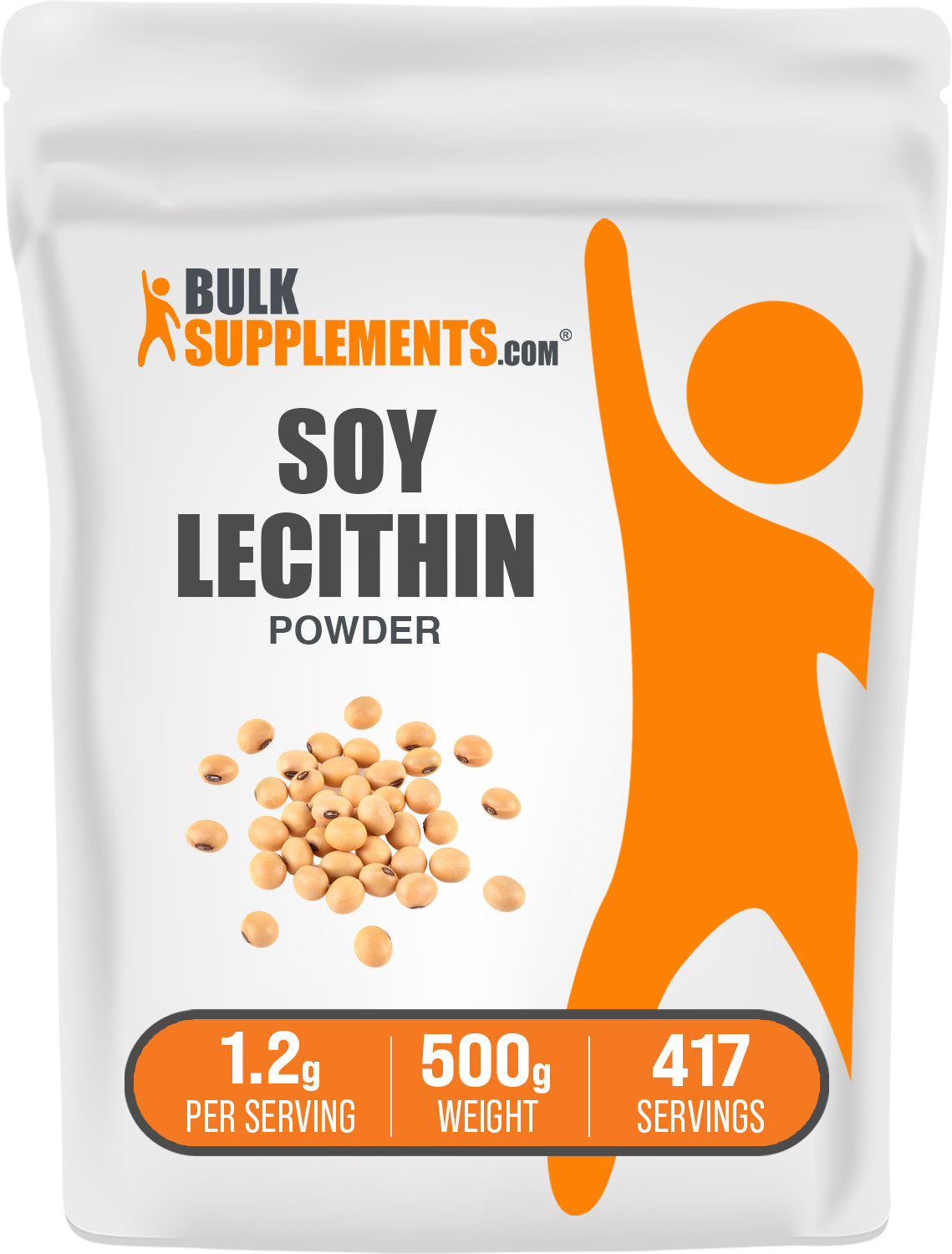 BulkSupplements.com Soy Lecithin Powder 500g bag image