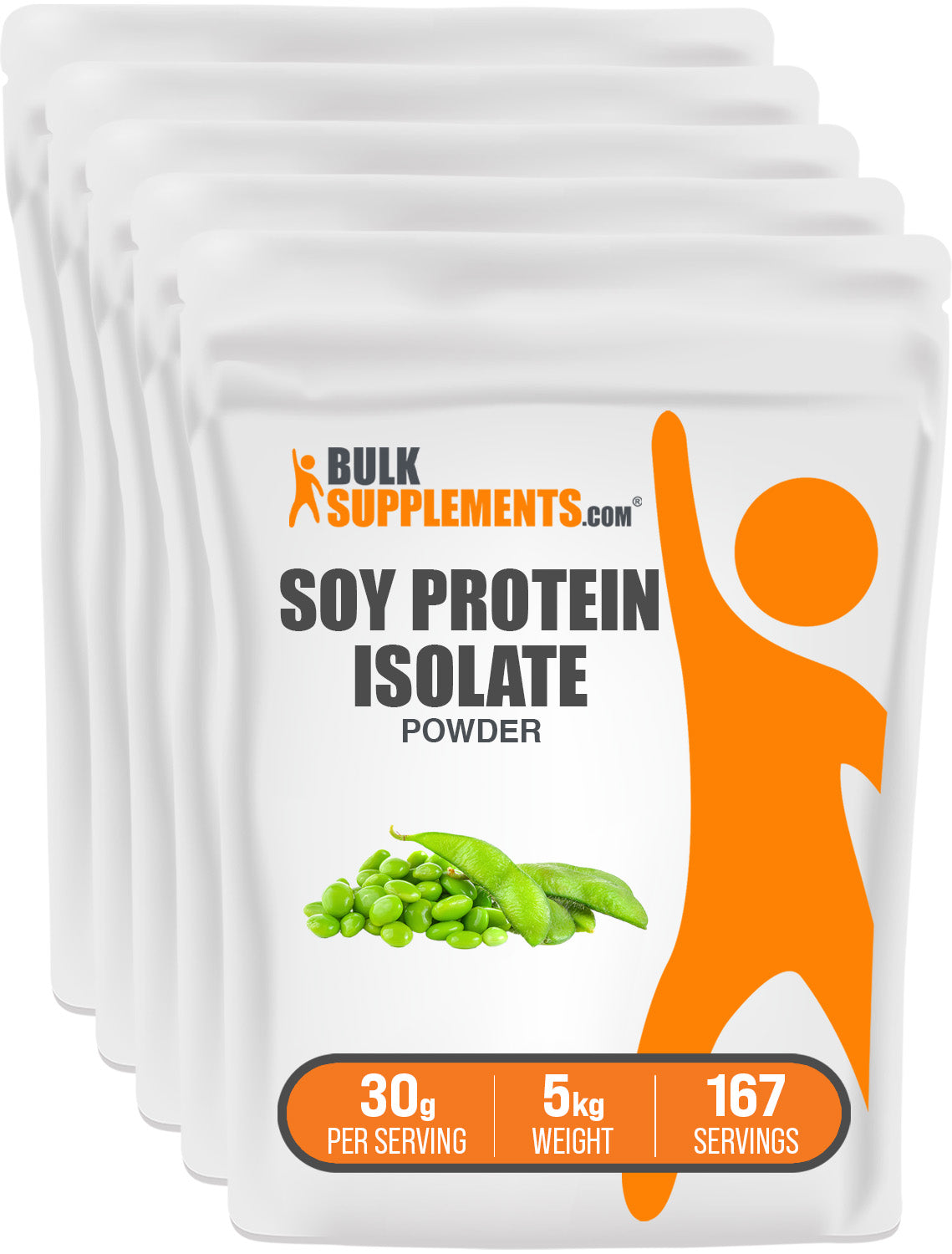 BulkSupplements.com Soy Protein Isolate Powder 5kg bag image