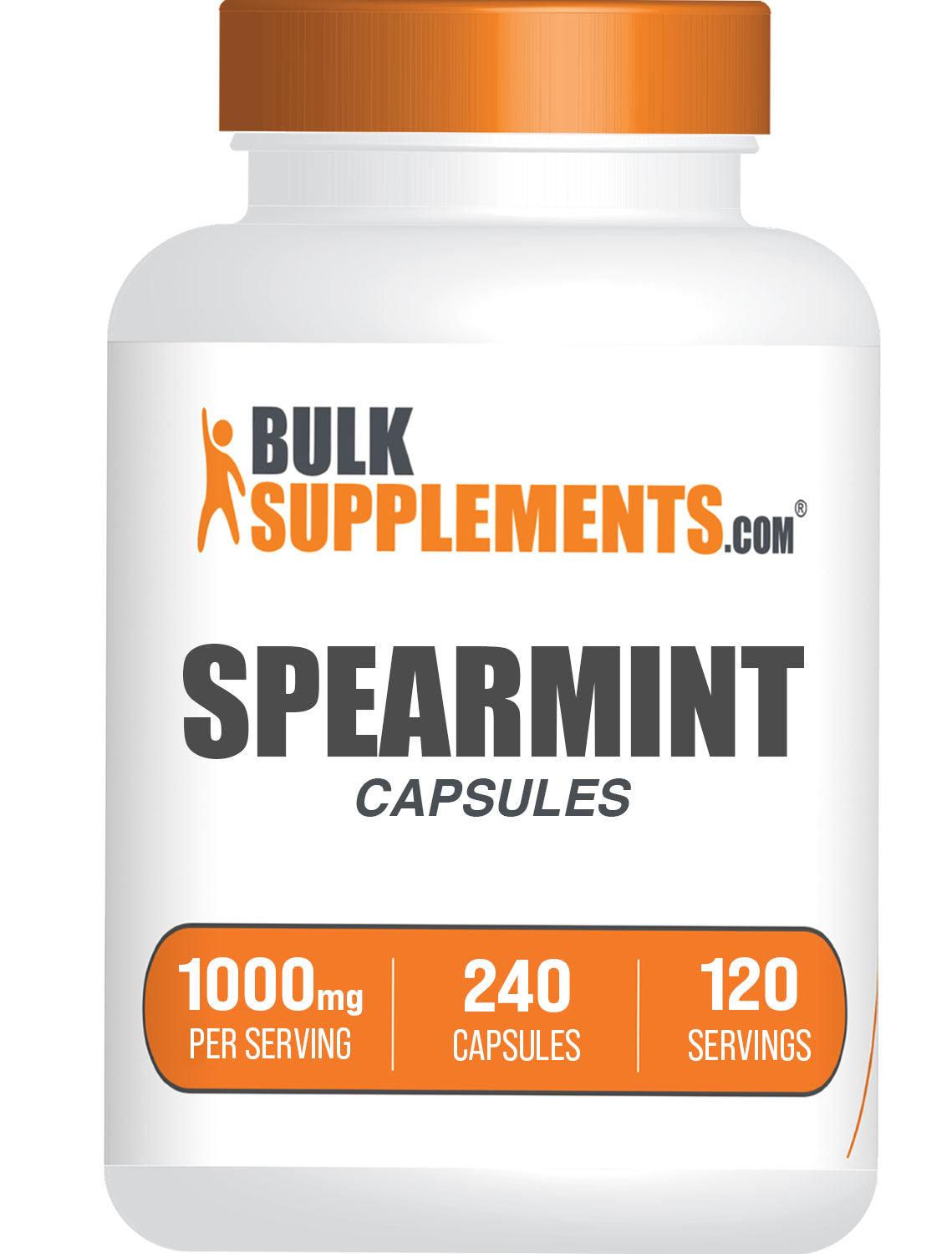 BulkSupplements.com Spearmint Extract 240 capsules bottle image
