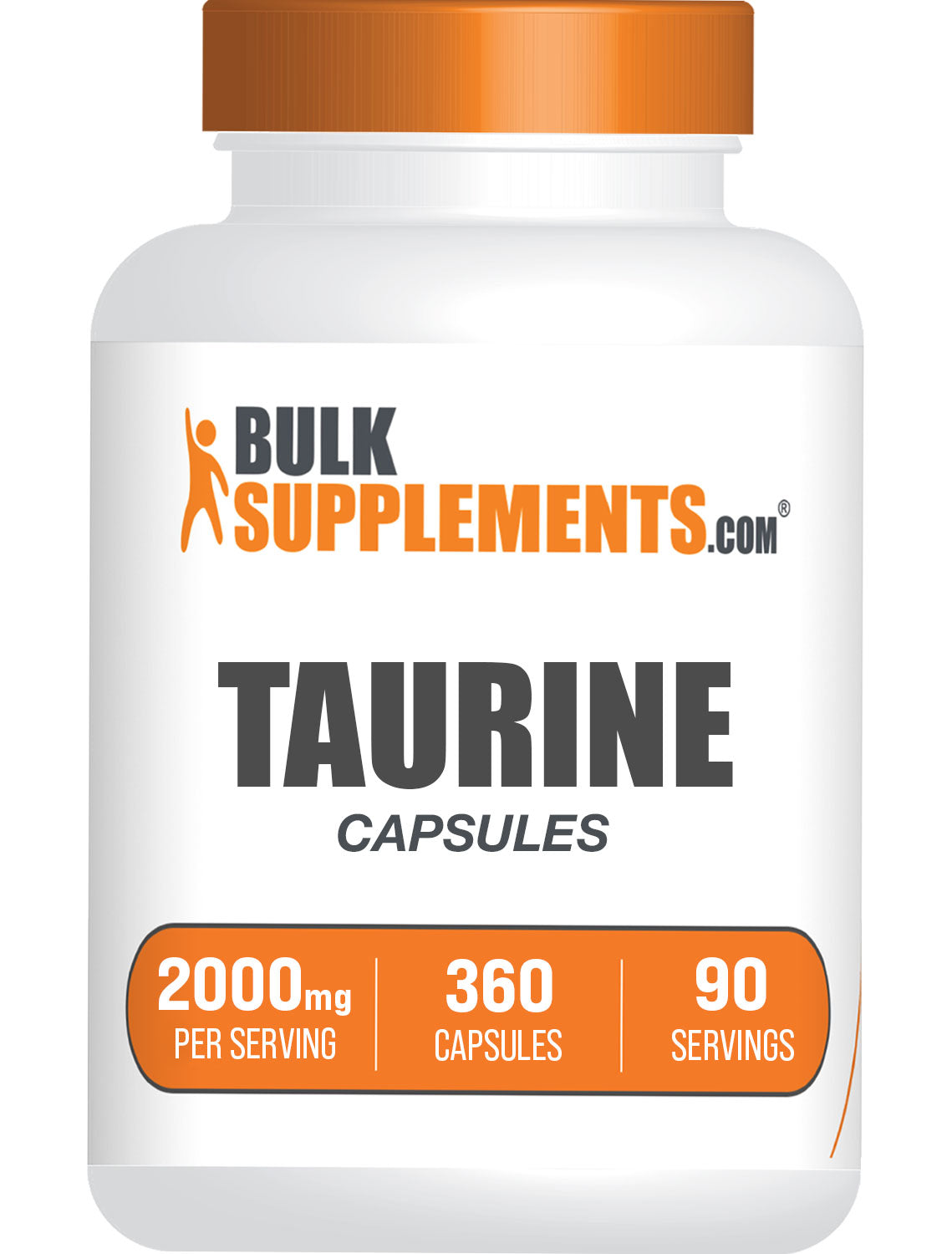 BulkSupplements.com Taurine Capsules 360 ct bottle image