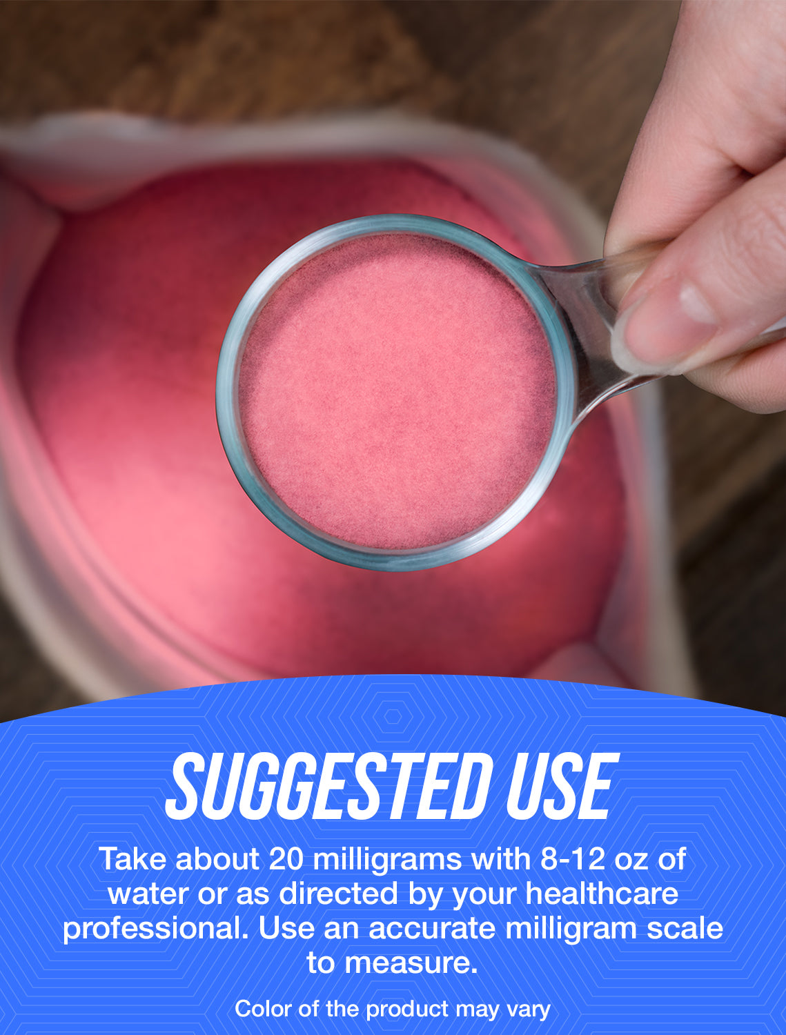 Vitamin B12 1% Methylcobalamin powder suggested use image