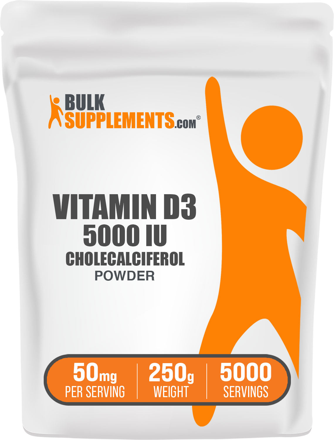 BulkSupplements.com Vitamin D3 (Cholecalciferol) Powder 250g bag image