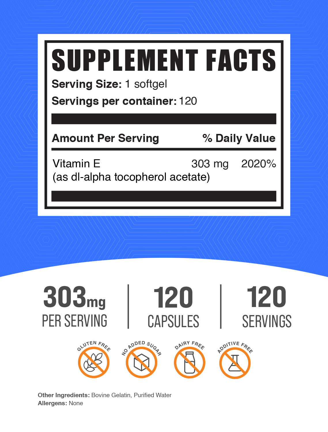 Vitamin E Softgels 400 IU 120 ct keyword image