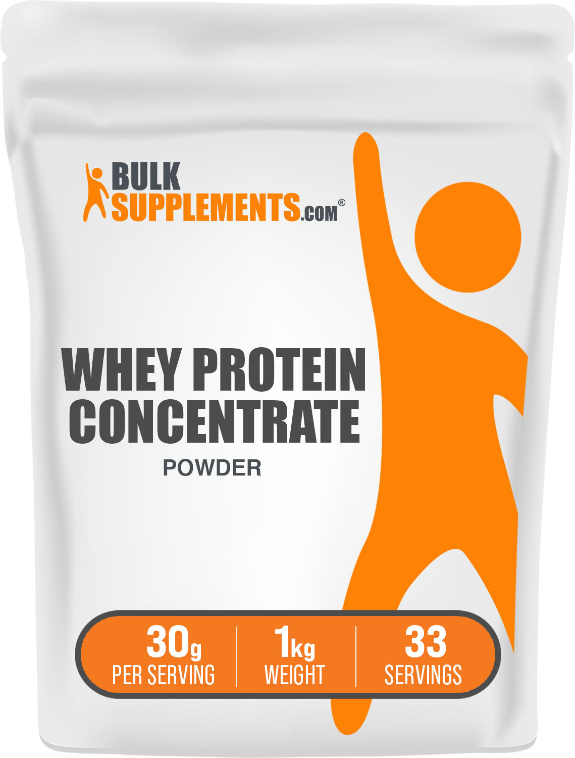 BulkSupplements.com Whey Protein Concentrate 80% Powder 1kg bag