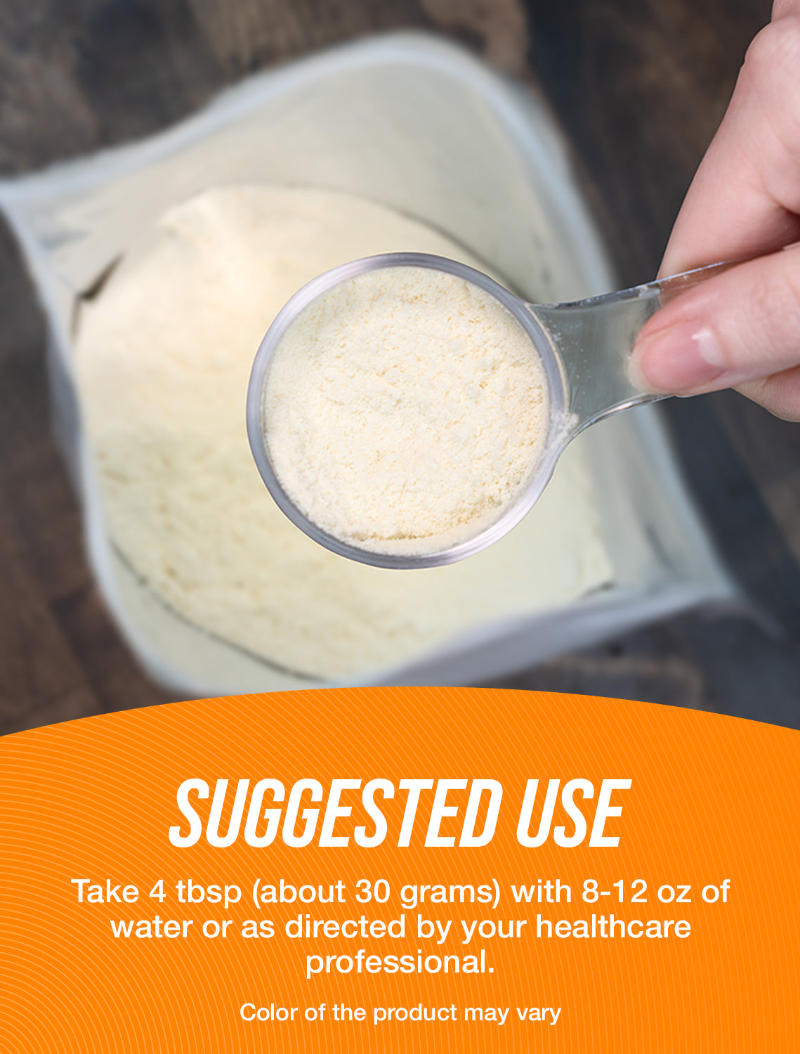 Whey Protein Concentrate 80% powder suggested use image