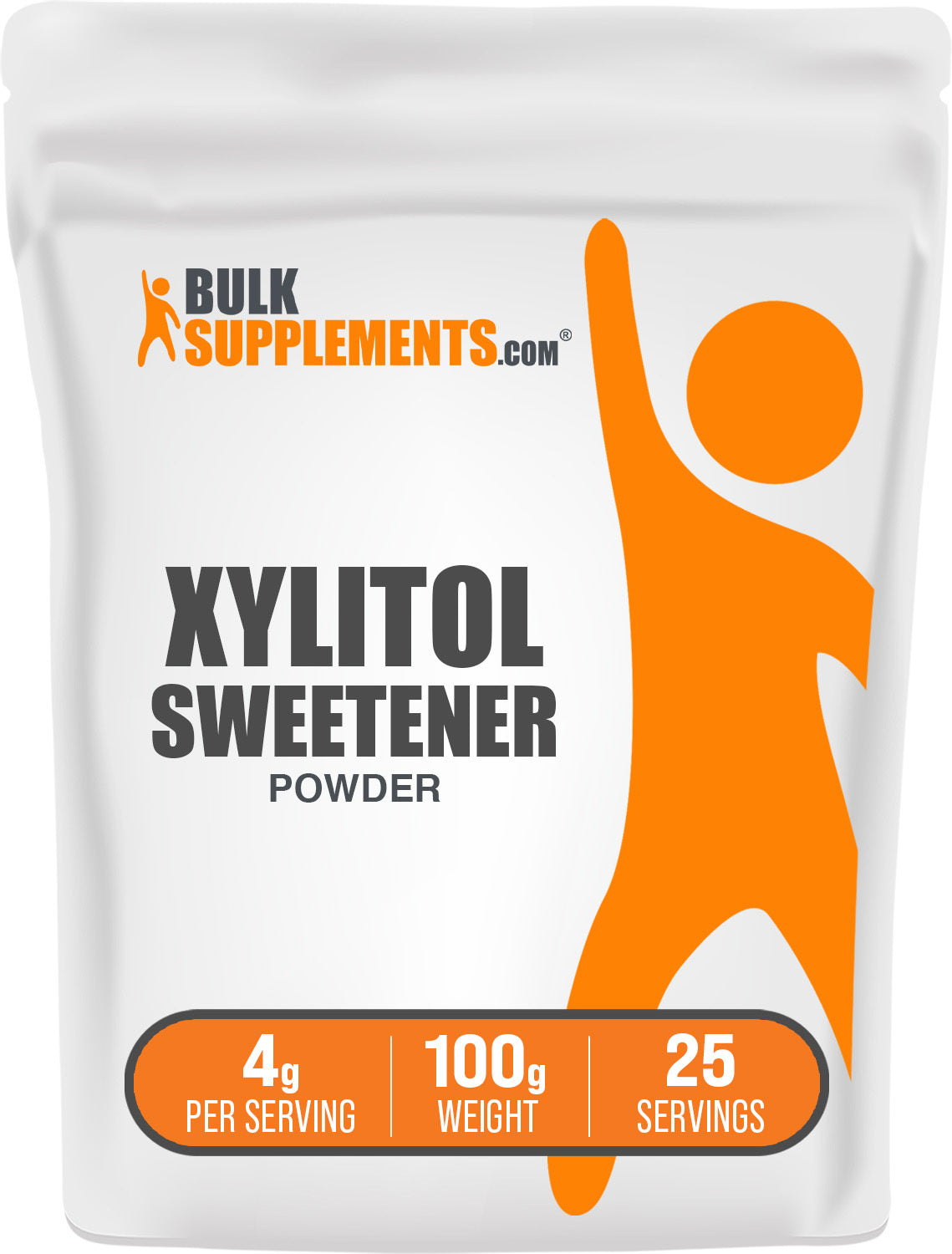 BulkSupplements.com Xylitol Powder 100g bag image