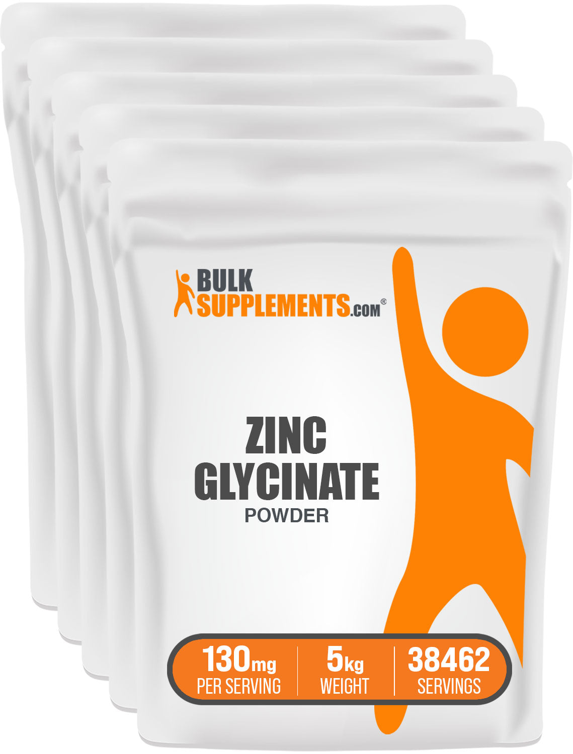 BulkSupplements.com Zinc Glycinate Powder 5kg bag image