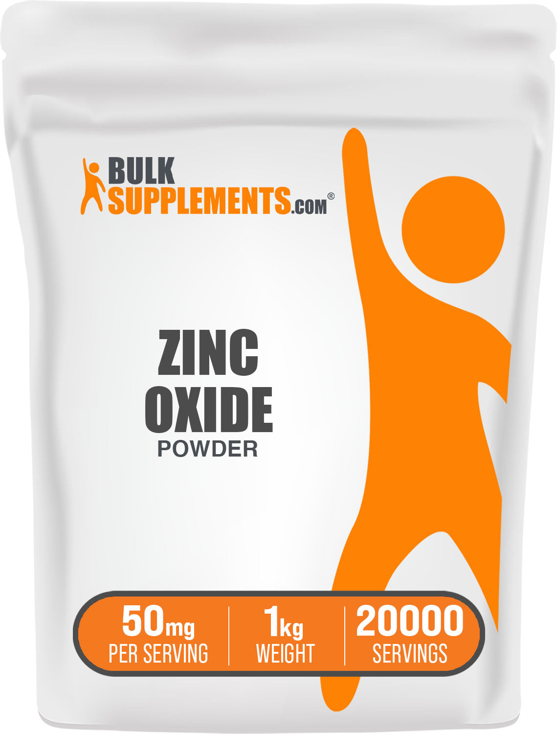 BulkSupplements.com Zinc Oxide Powder 1kg bag image