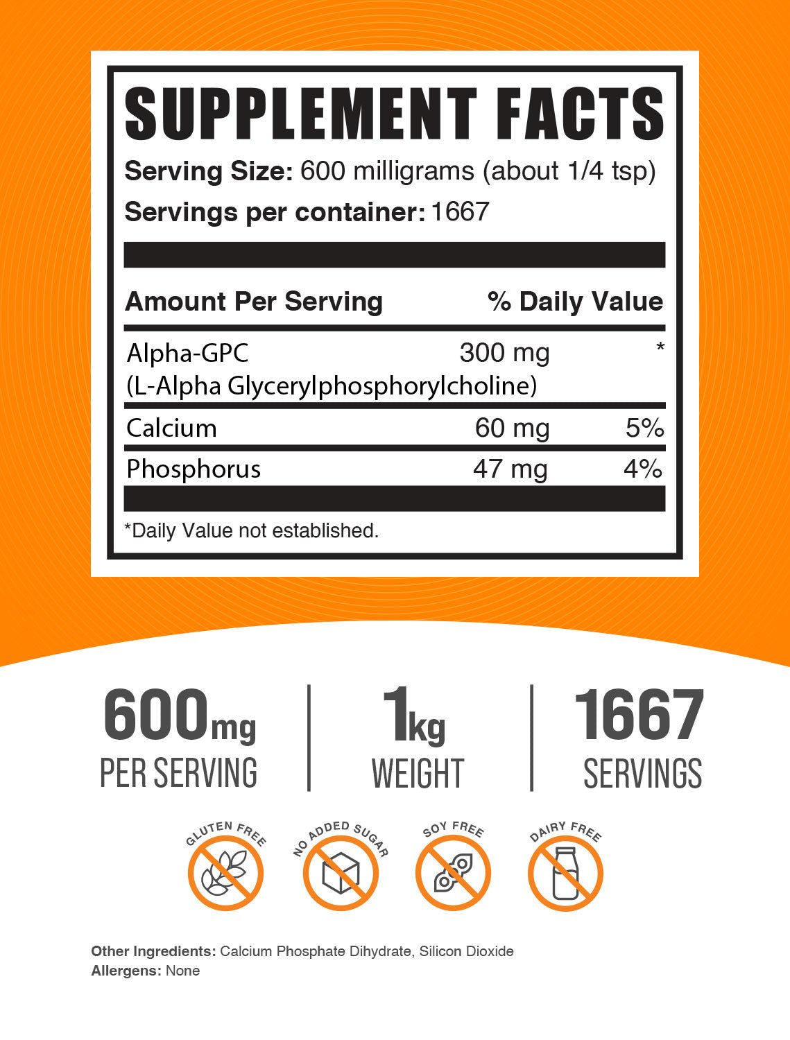 Alpha-GPC powder label 1kg