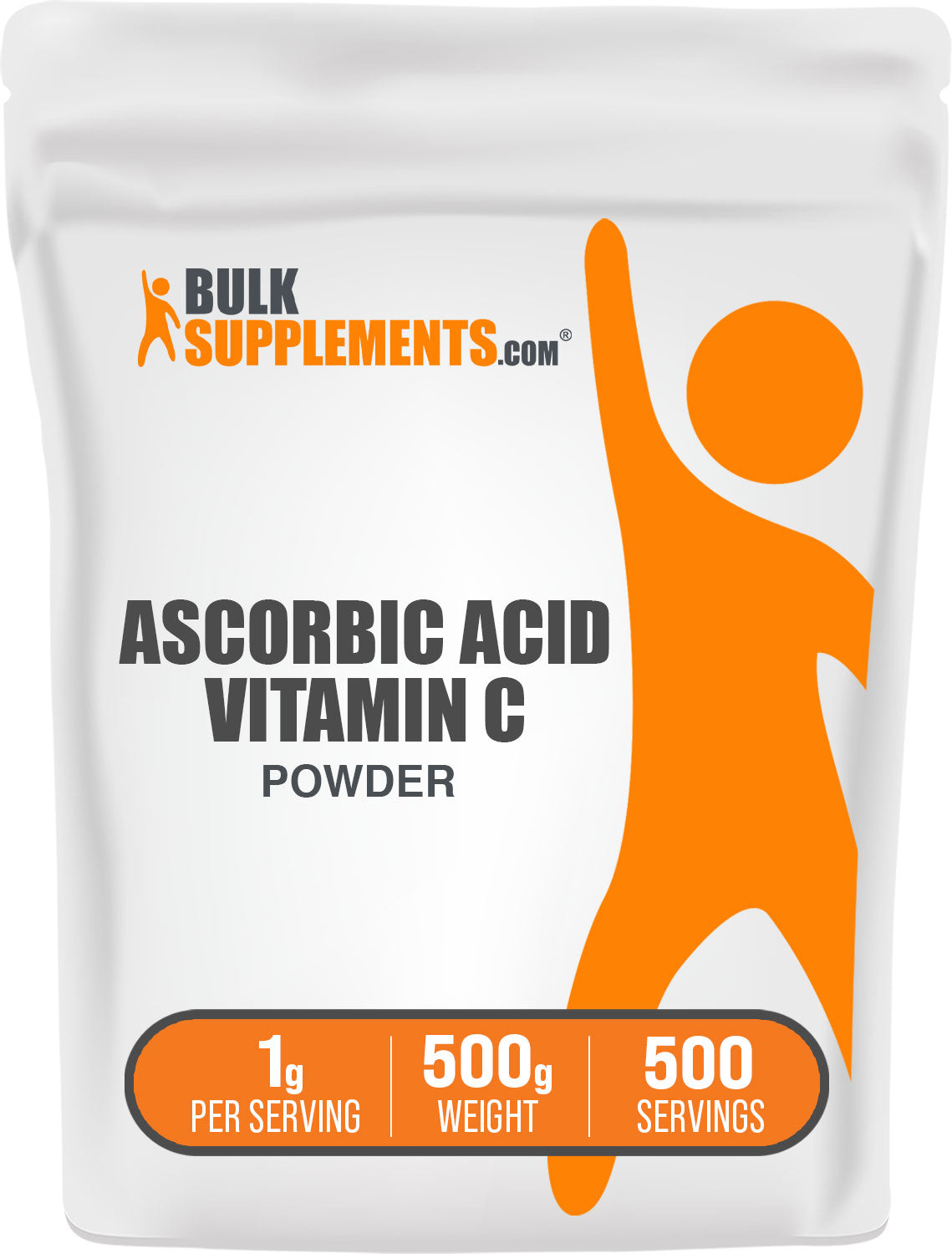 BulkSupplements Vitamin C Ascorbic Acid Powder 500g