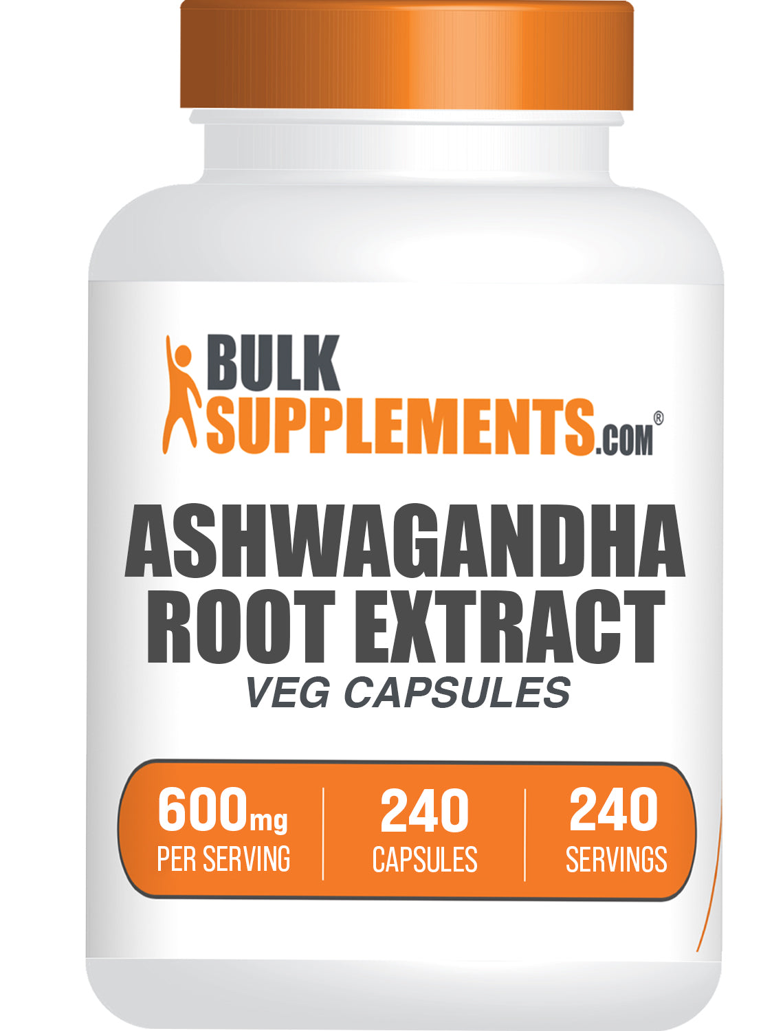BulkSupplements.com Ashwagandha Extract 240 capsules bottle image