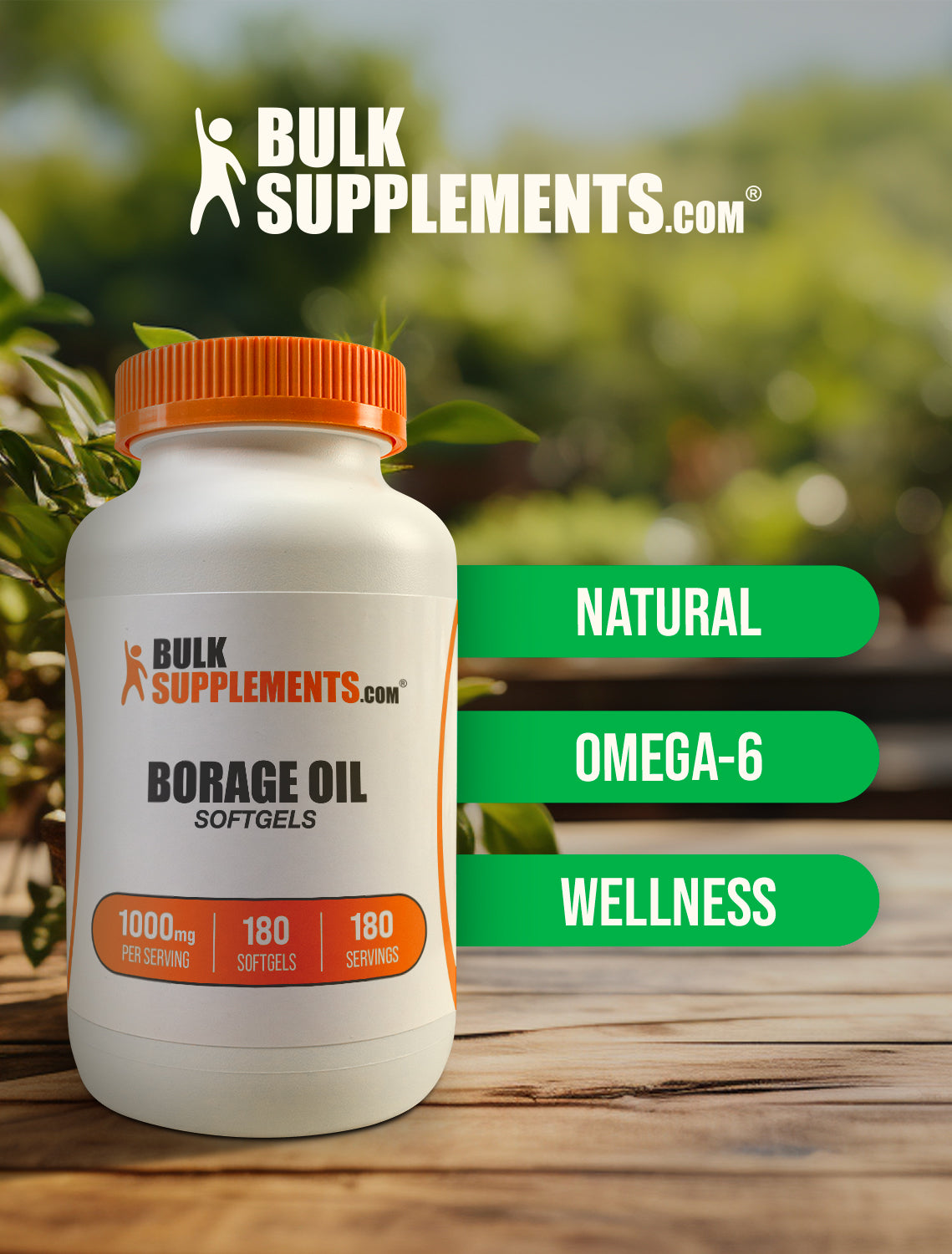 Borage oil softgels keyword image 180 ct