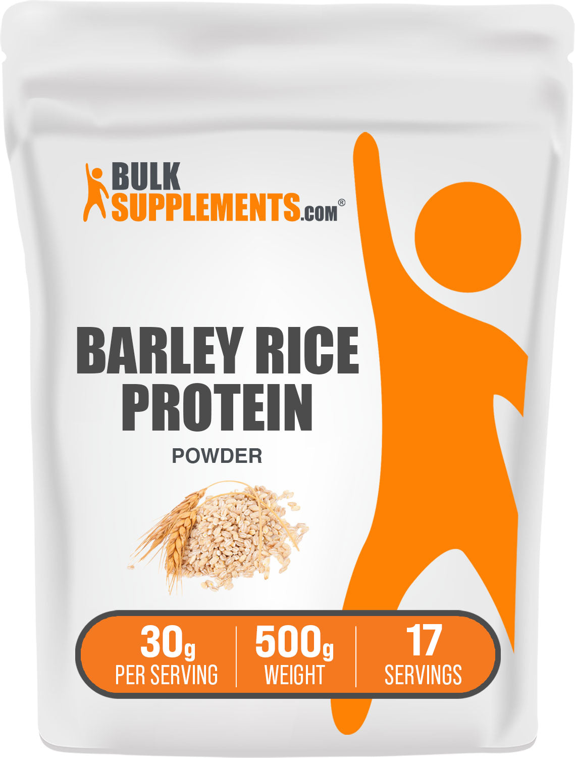 BulkSupplements.com Barley Rice Protein Powder 500g bag image