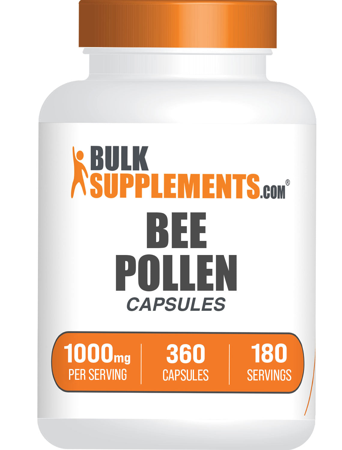 BulkSupplements.com Bee Pollen 360 capsules bottle image