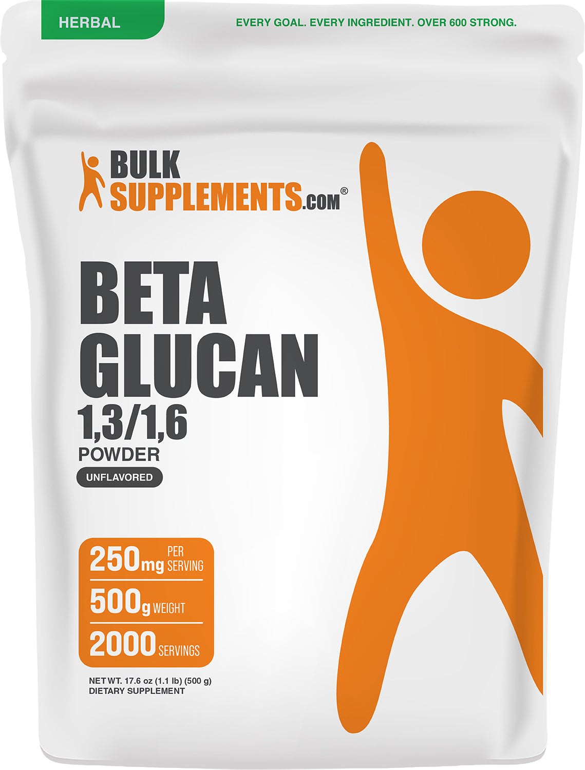 Beta Glucan Powder 1 3 1 6 500g Main Image