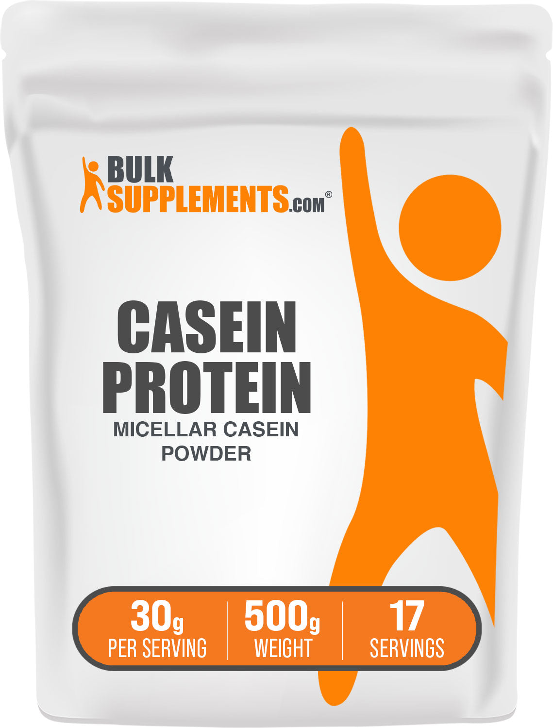 BulkSupplements.com Casein Protein Powder 500g bag image