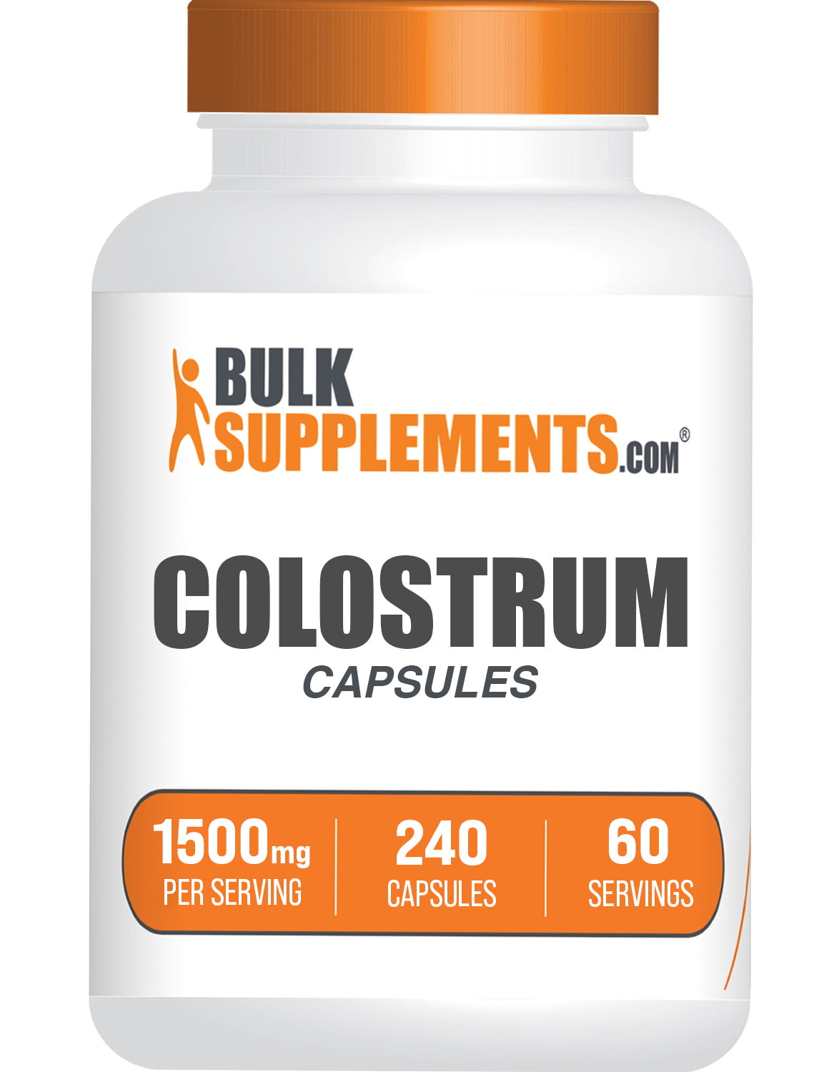 BulkSupplements.com Colostrum Capsules 240 ct bottle image