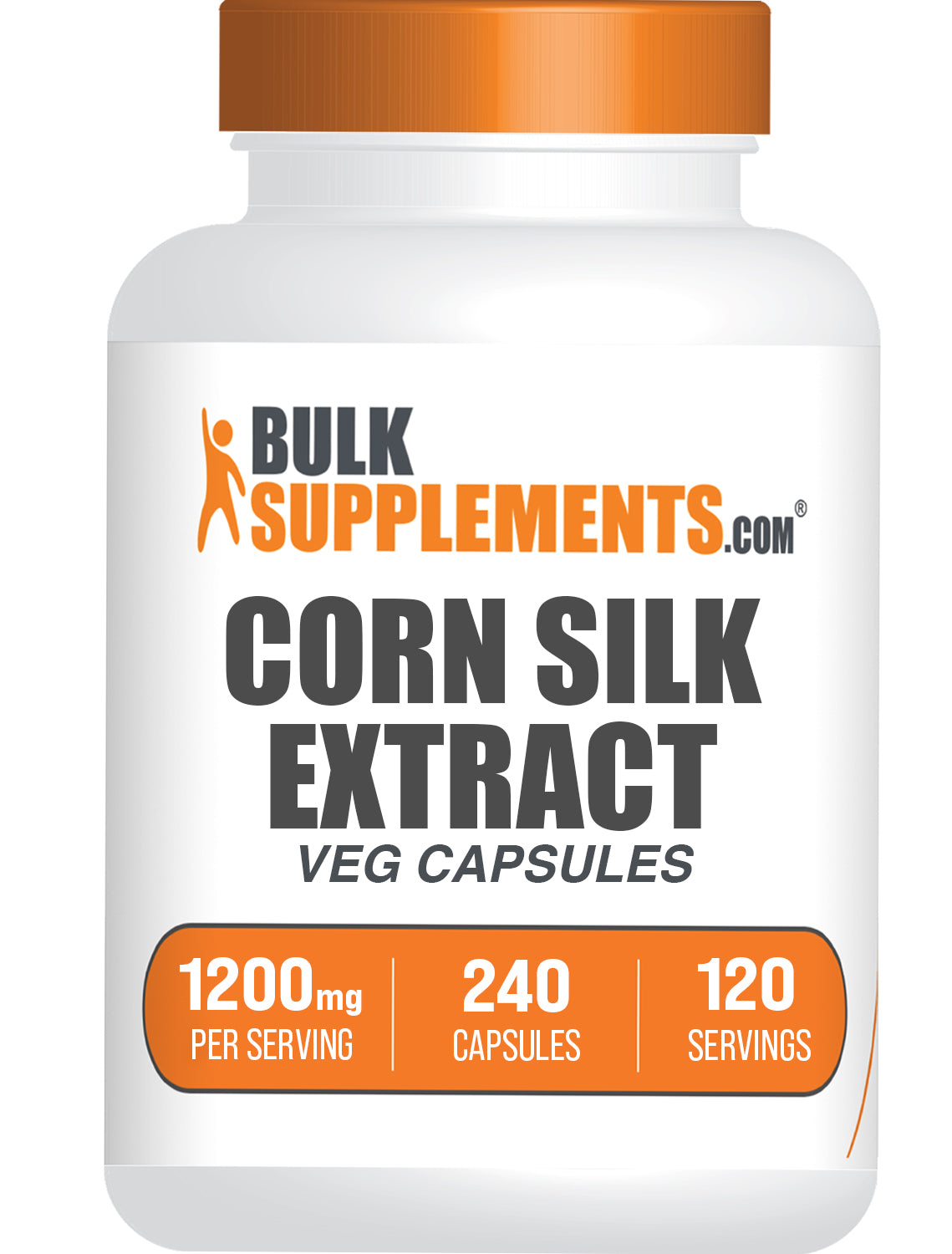 BulkSupplements.com Corn Silk Extract 240 capsules bottle image