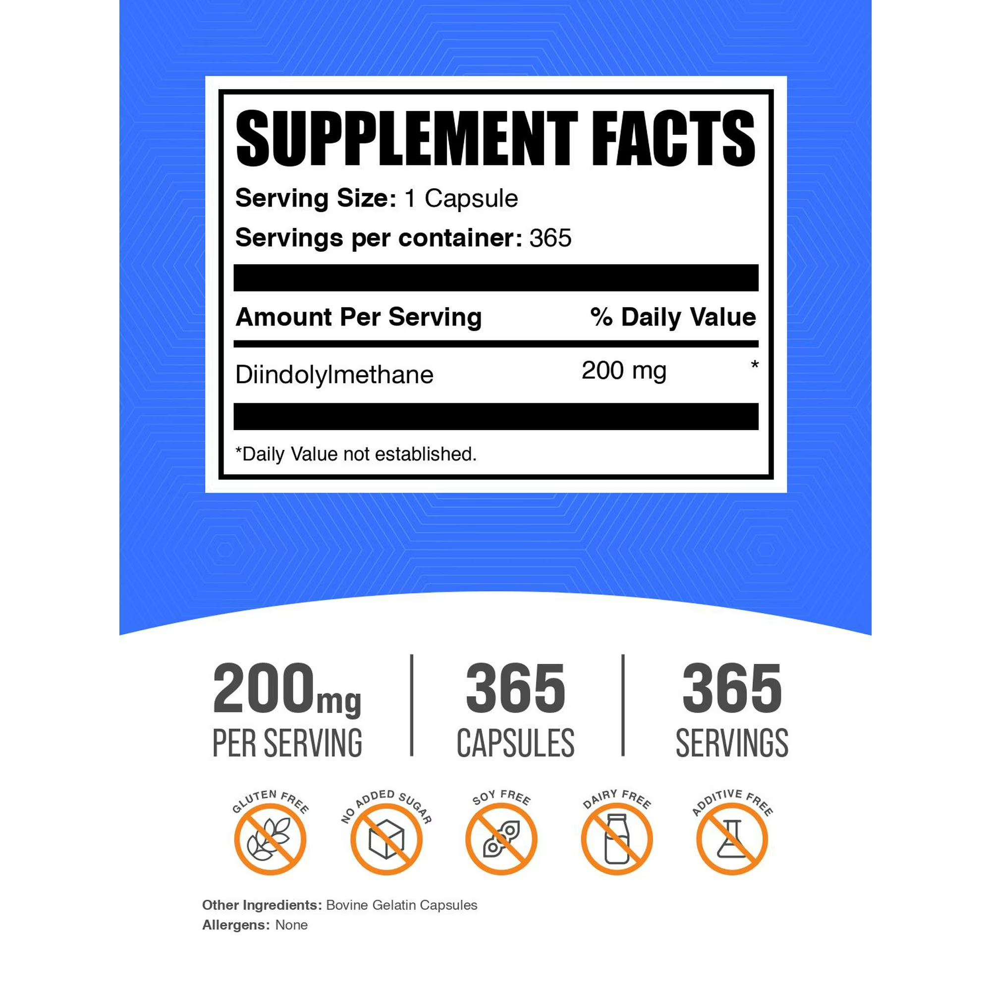 DIM Capsules 365ct Label