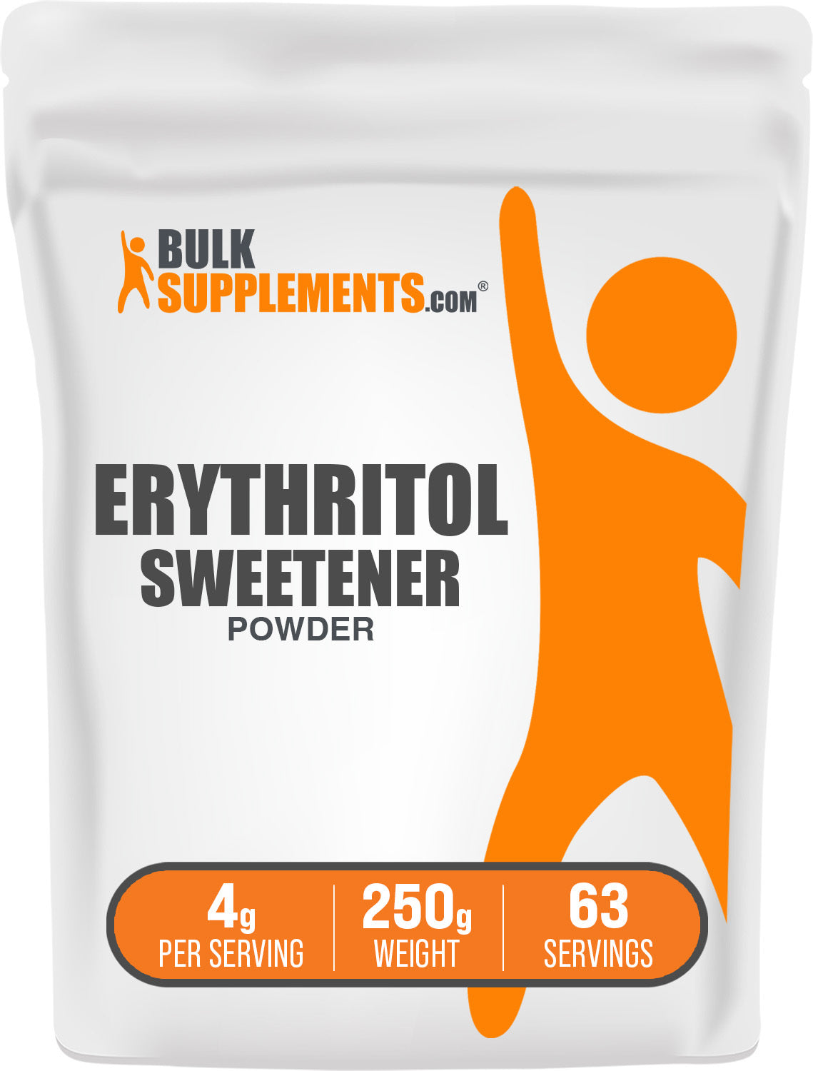 BulkSupplements.com Erythritol Sweetener Powder 250g bag image