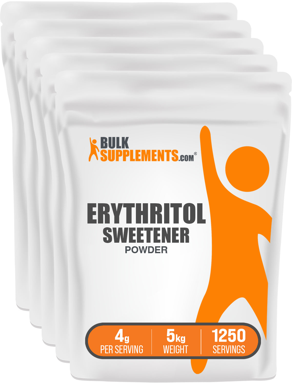 BulkSupplements.com Erythritol Sweetener Powder 5kg bag image