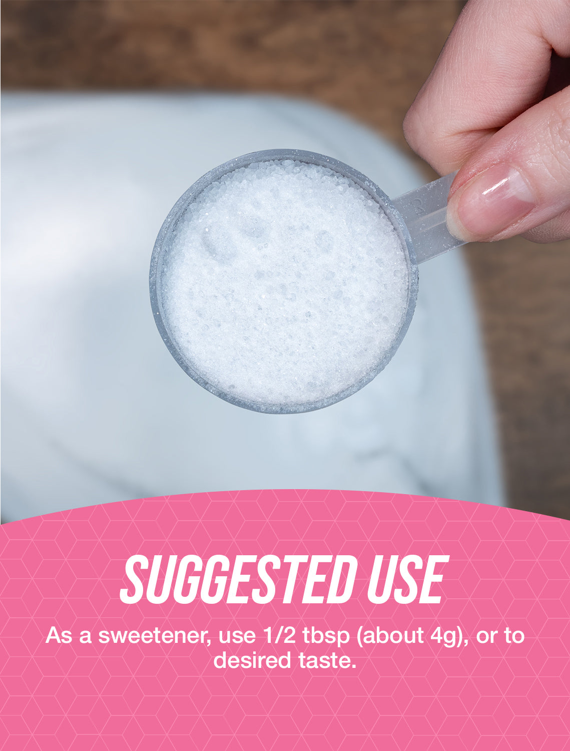 Erythritol powder suggested use image