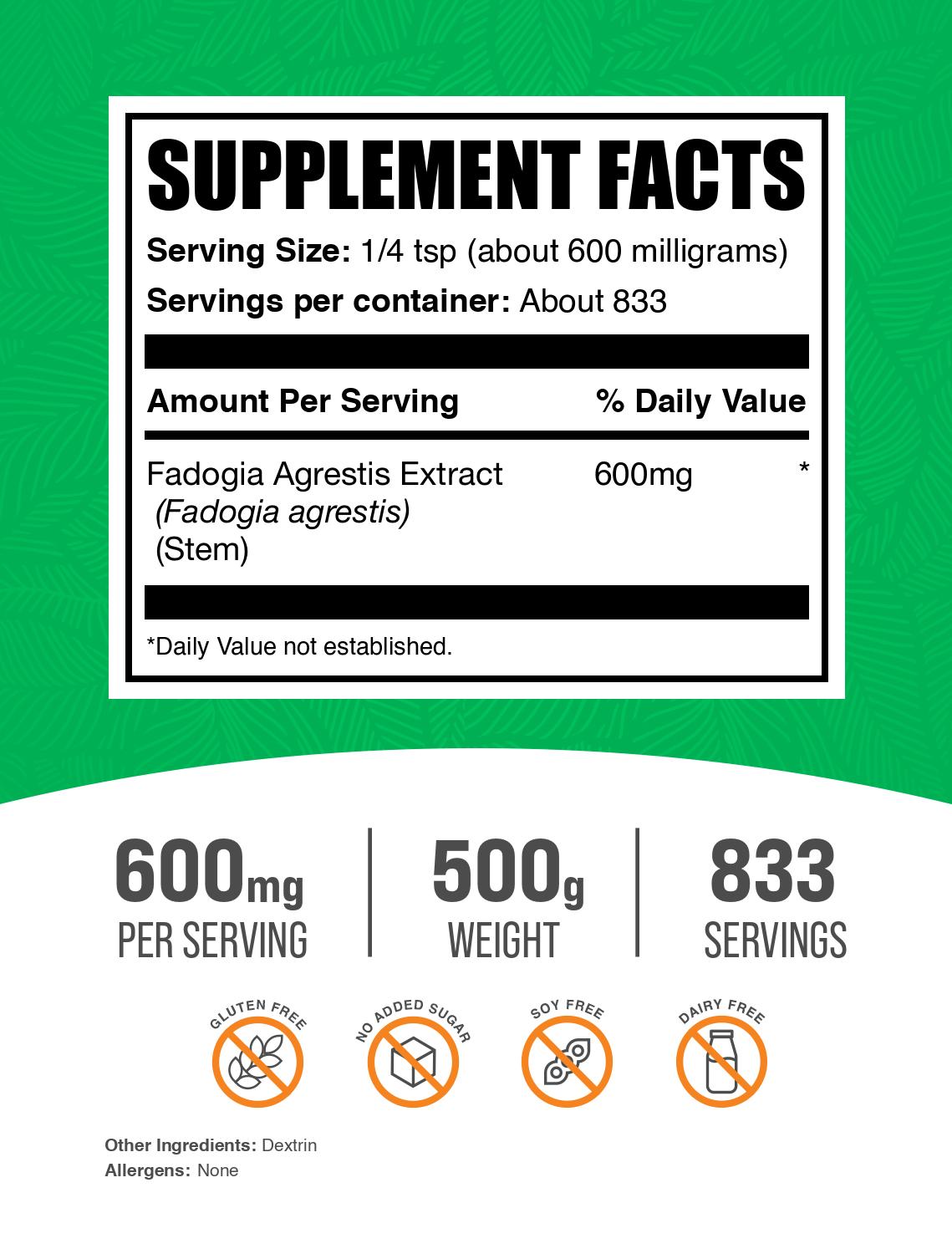 Fadogia Agrestis extract powder label 500g