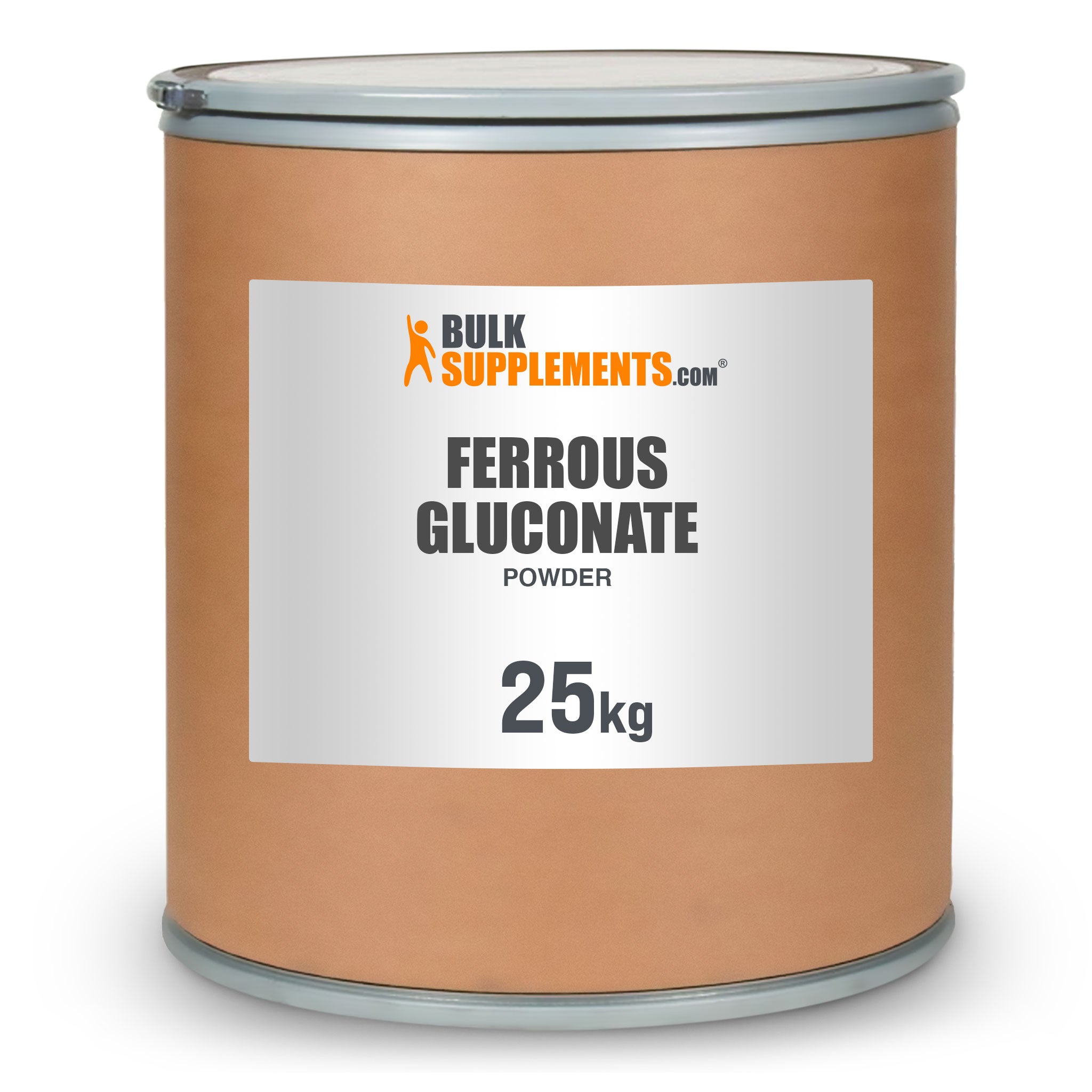 BulkSupplements Ferrous Gluconate Powder 25 Kilograms drum