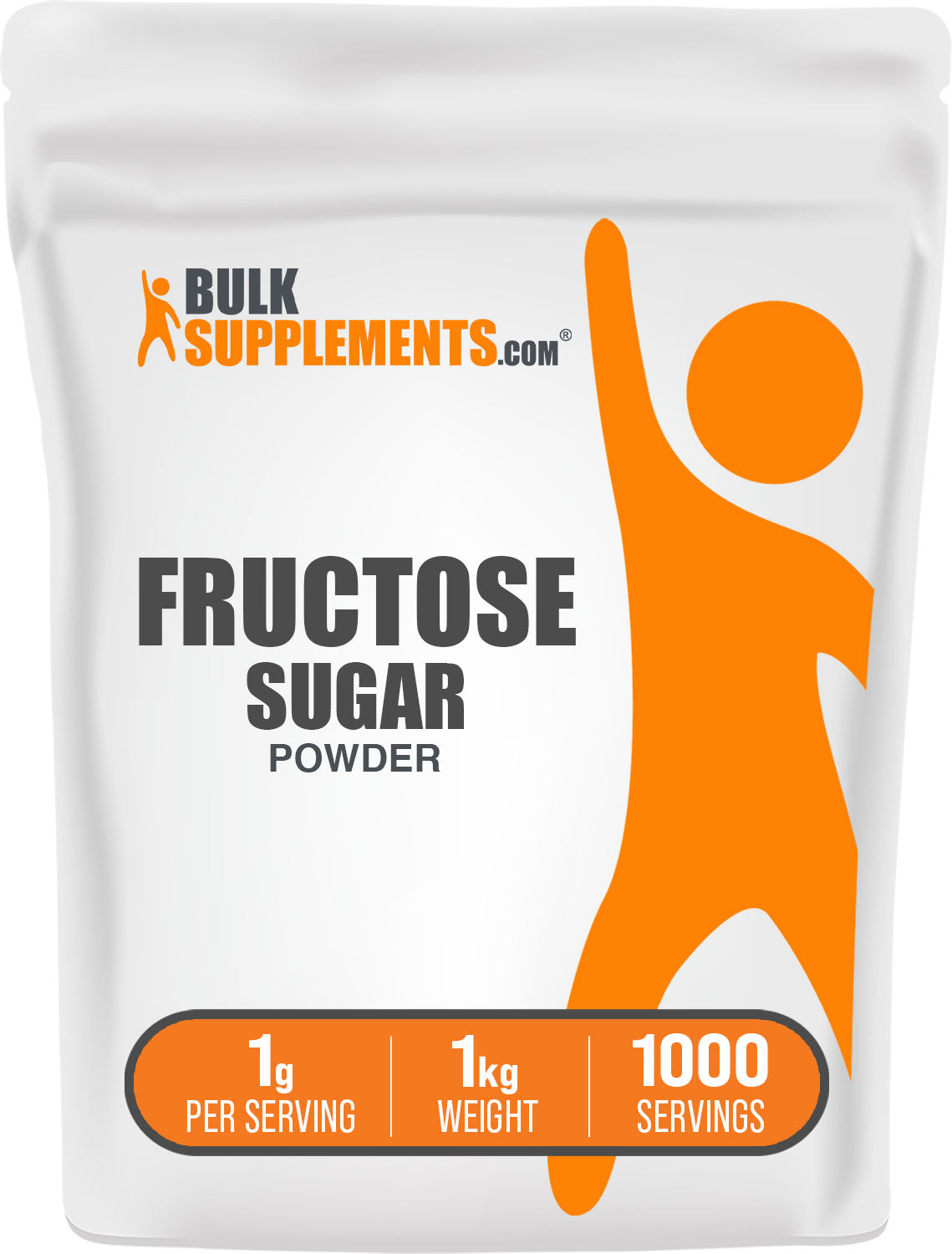 BulkSupplements.com Fructose (Sugar) Powder 1kg bag image