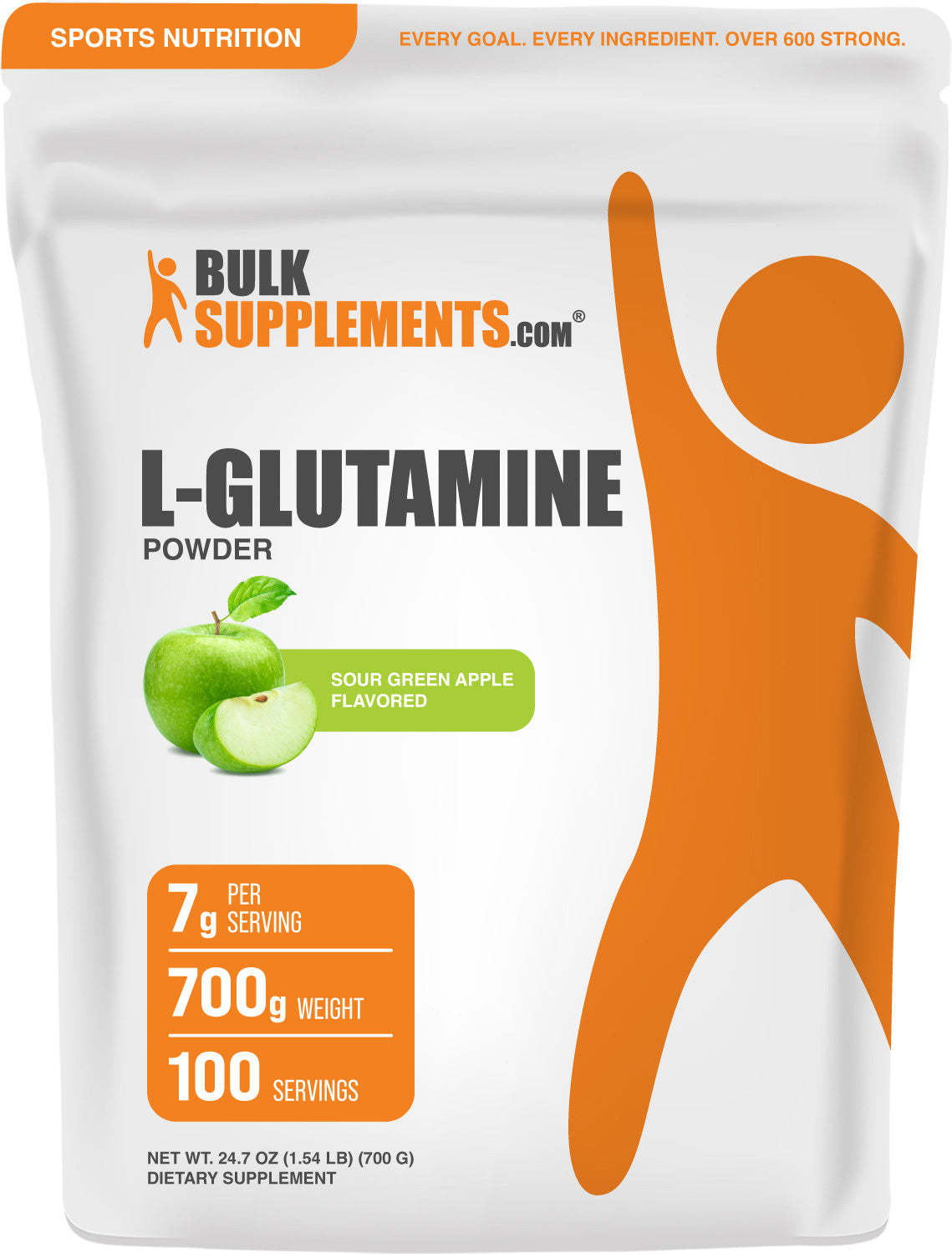 L-Glutamin Pulver - Sauerer Apfel