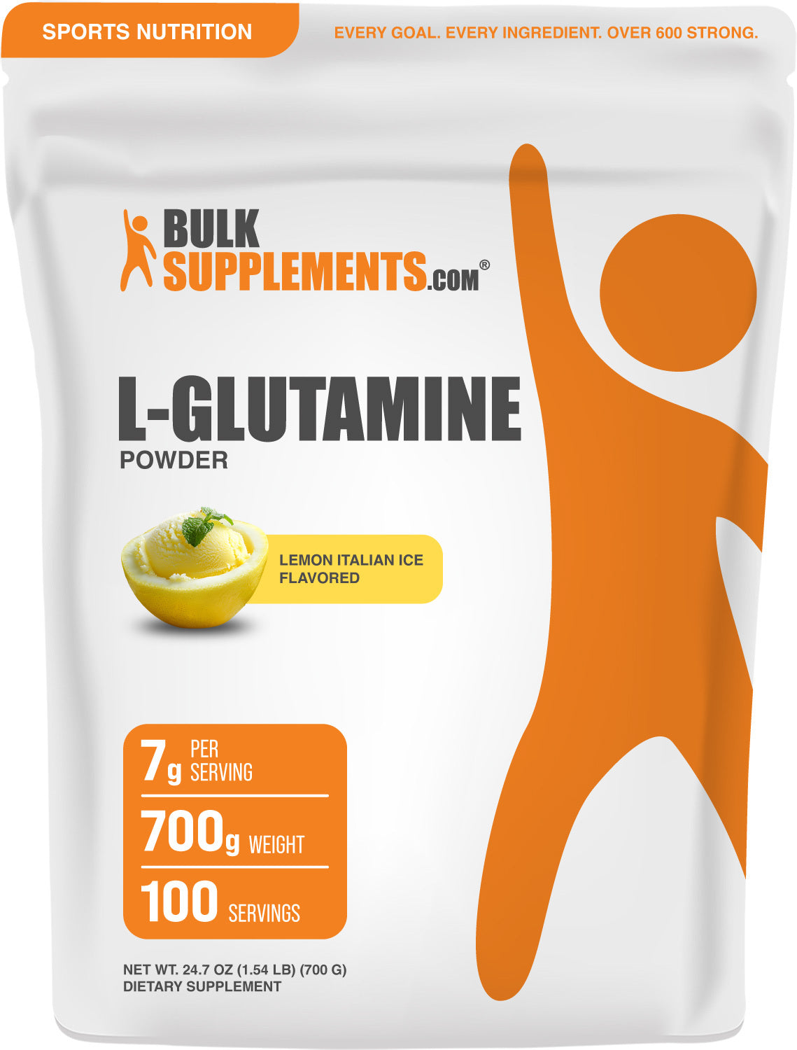 L-Glutamin Pulver - Zitronen Italian Ice