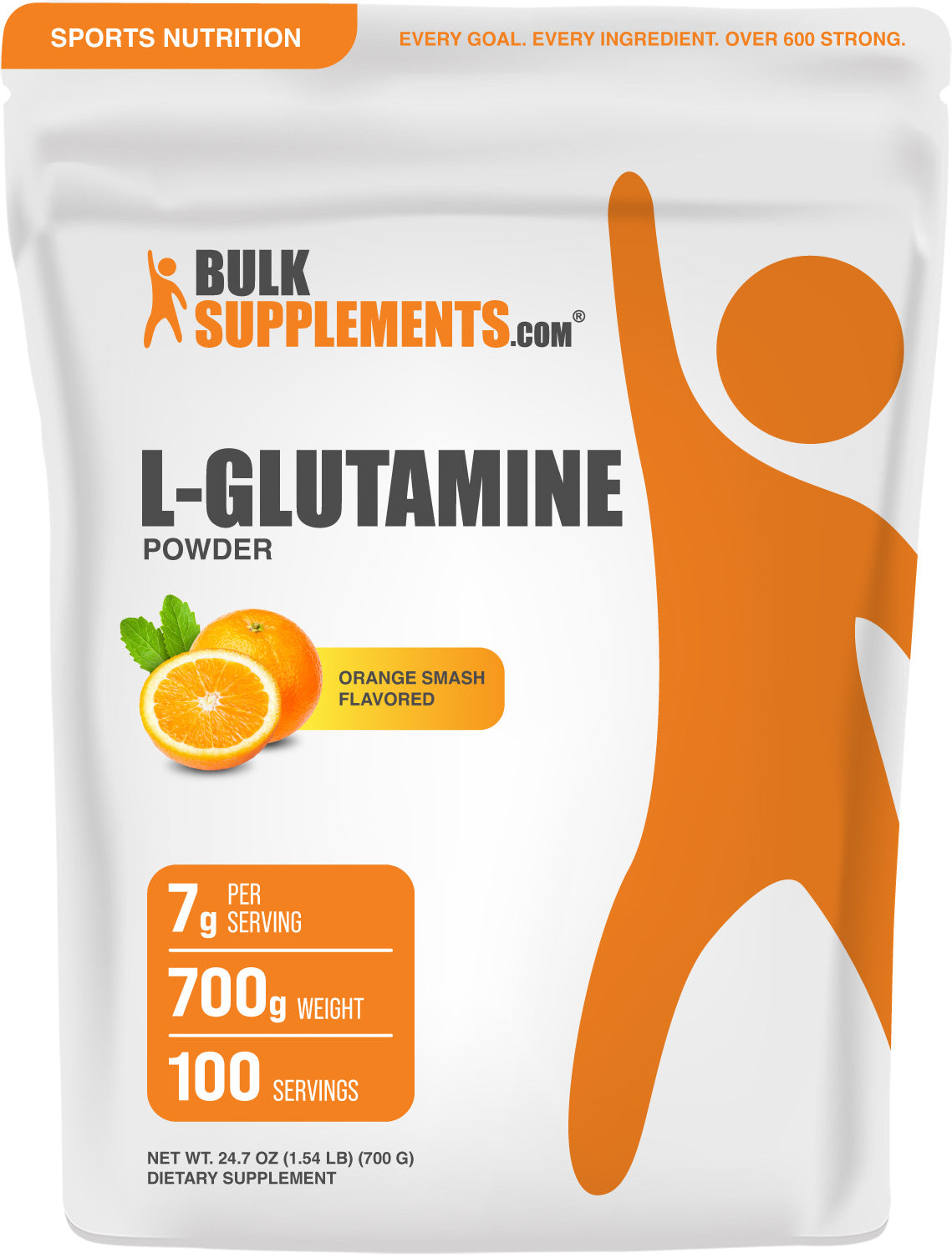 L-Glutamin Pulver - Orange Smash
