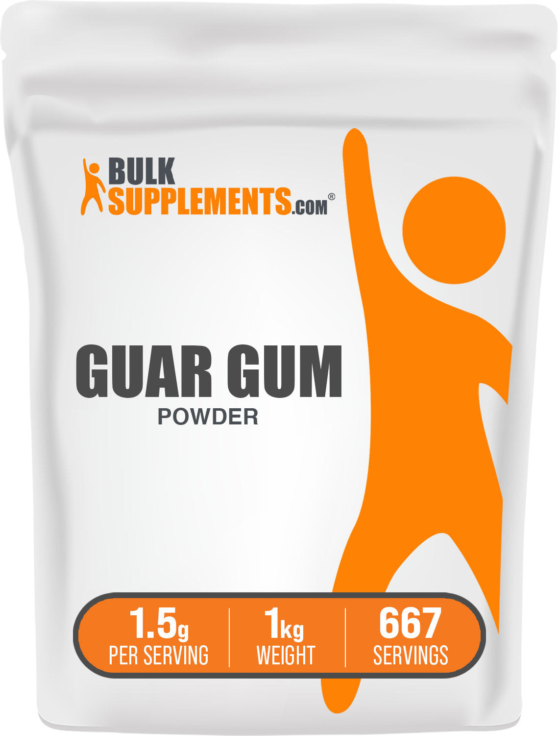 BulkSupplements.com Guar Gum Powder 1kg bag image