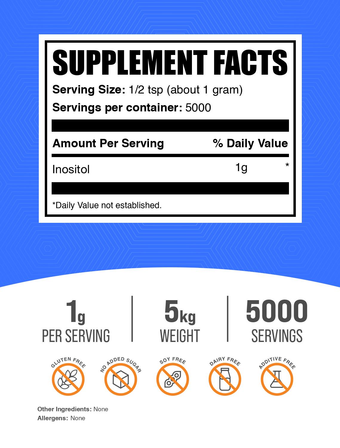 Inositol powder label 5kg